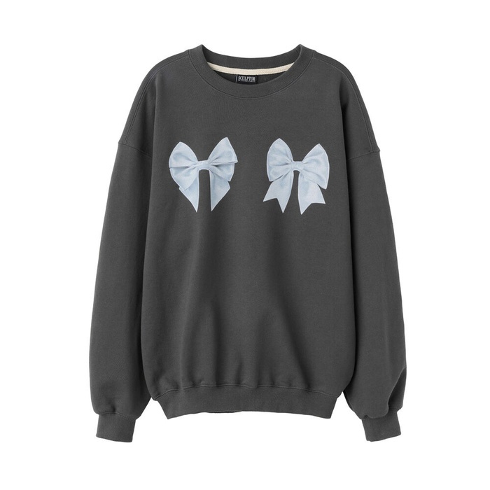 (現貨) SCULPTOR - BOW BOW SWEATSHIRT (CHARCOAL)