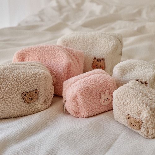 Fluffy可愛咩咩系列-收納空間化妝包(M)