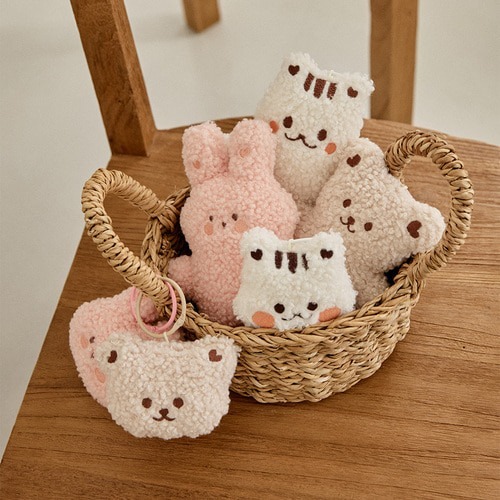 Fluffy可愛咩咩系列-圓圓臉玩偶鑰匙圈