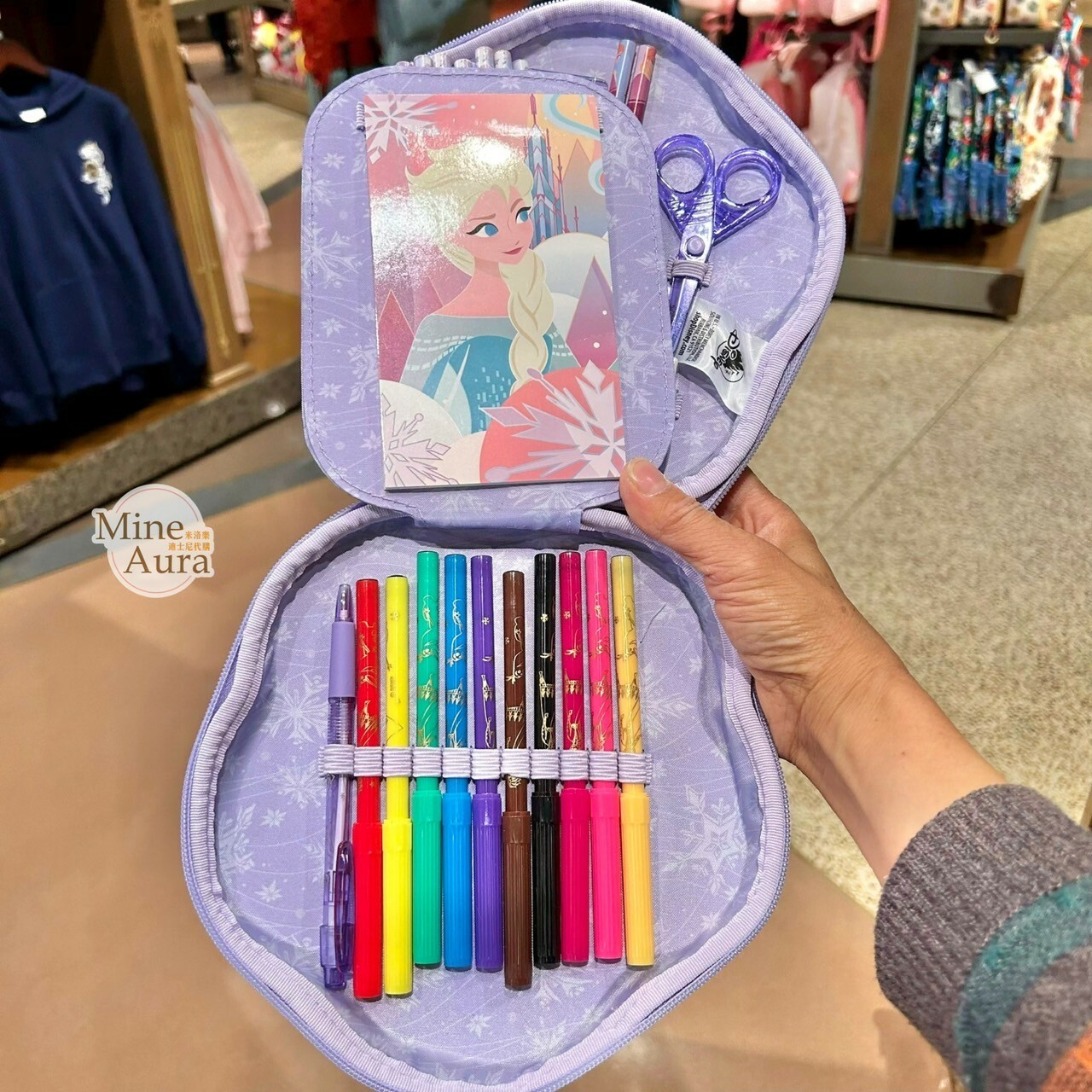 艾莎 Elsa 安娜Anna 圖案 造型 文具包 文具組 冰雪奇緣 Frozen -上海迪士尼樂園
