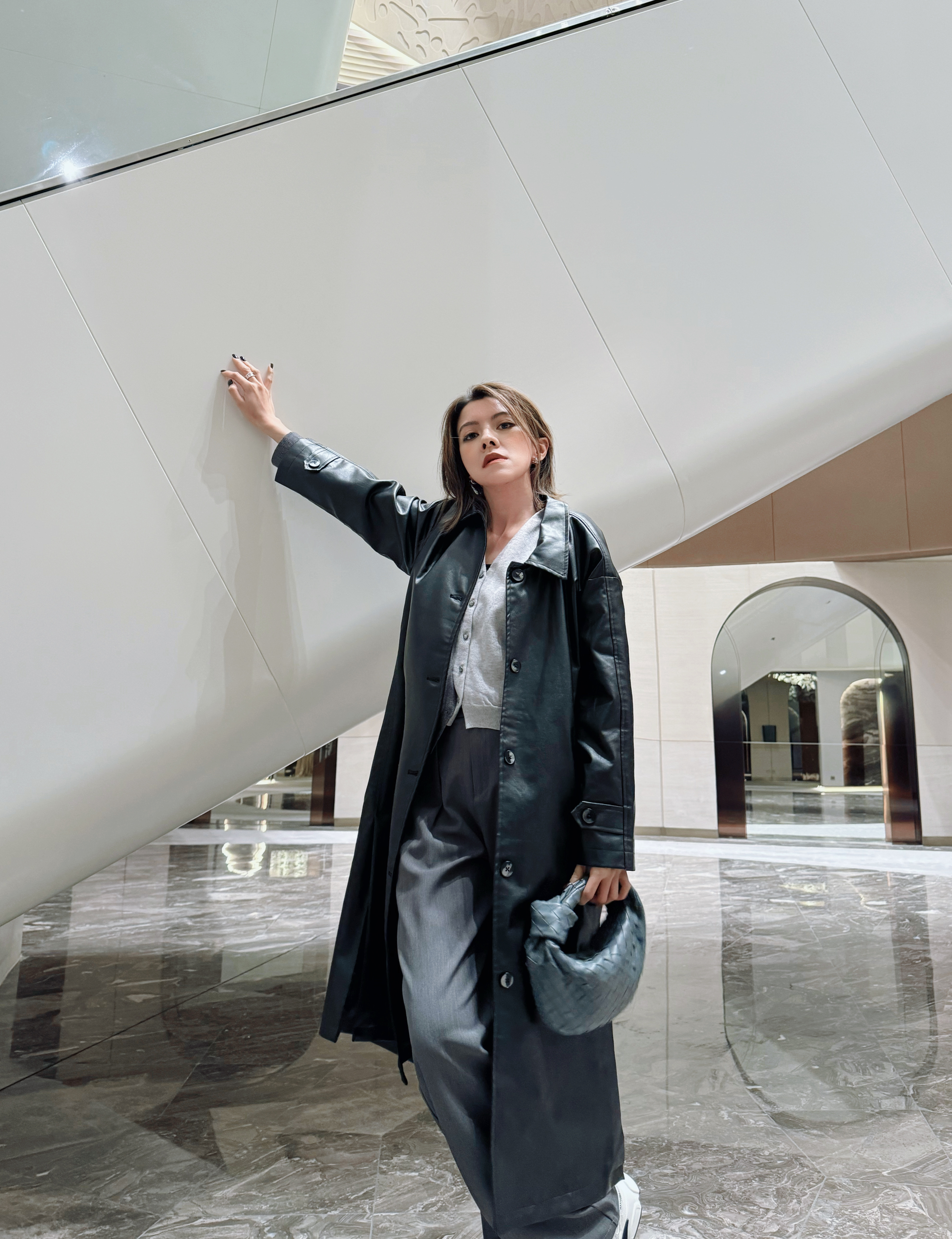 Faux-Leather Oversized Coat_CO2412L22