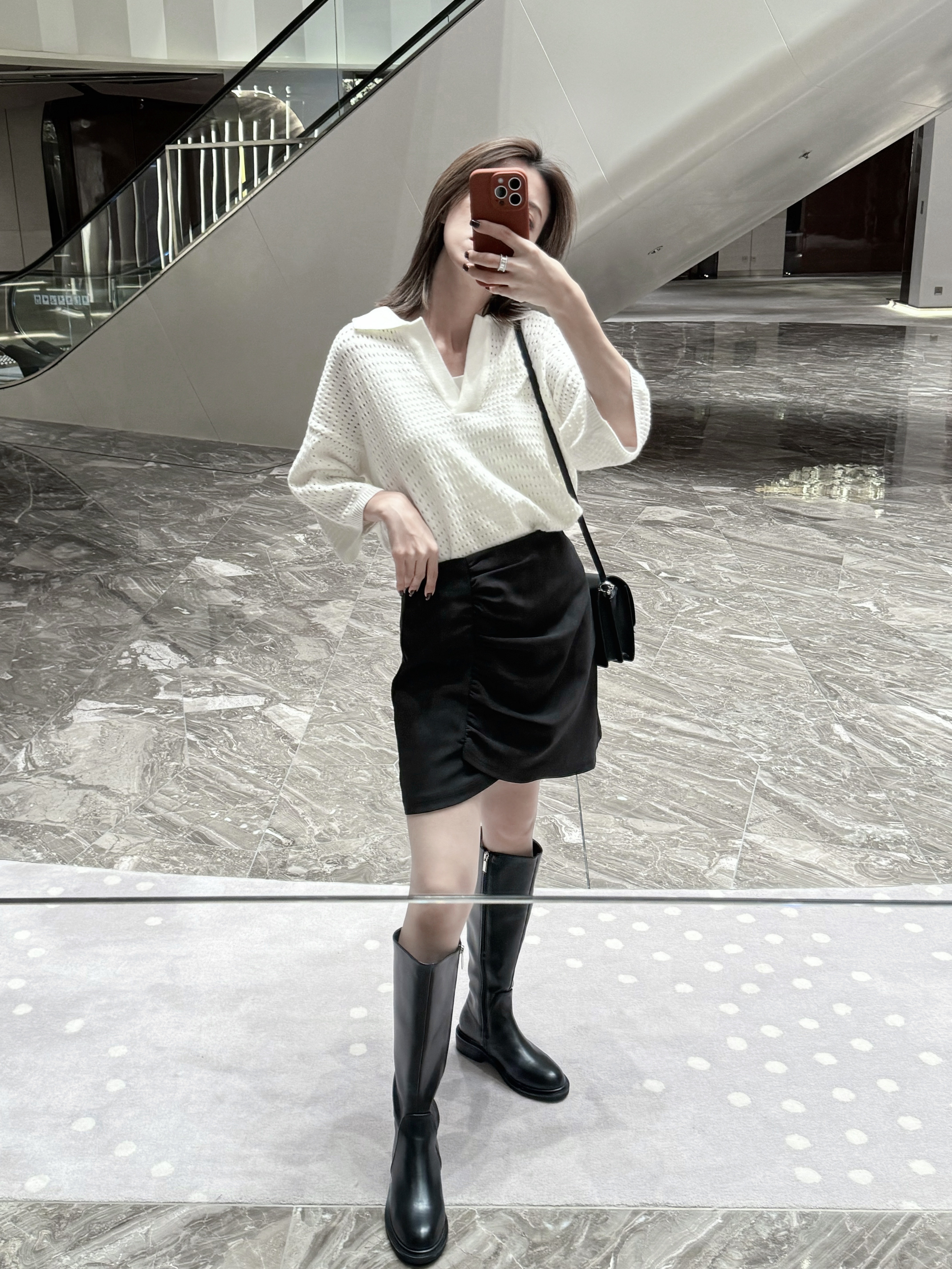 Side Draped Mini Skirt_SK2210L08