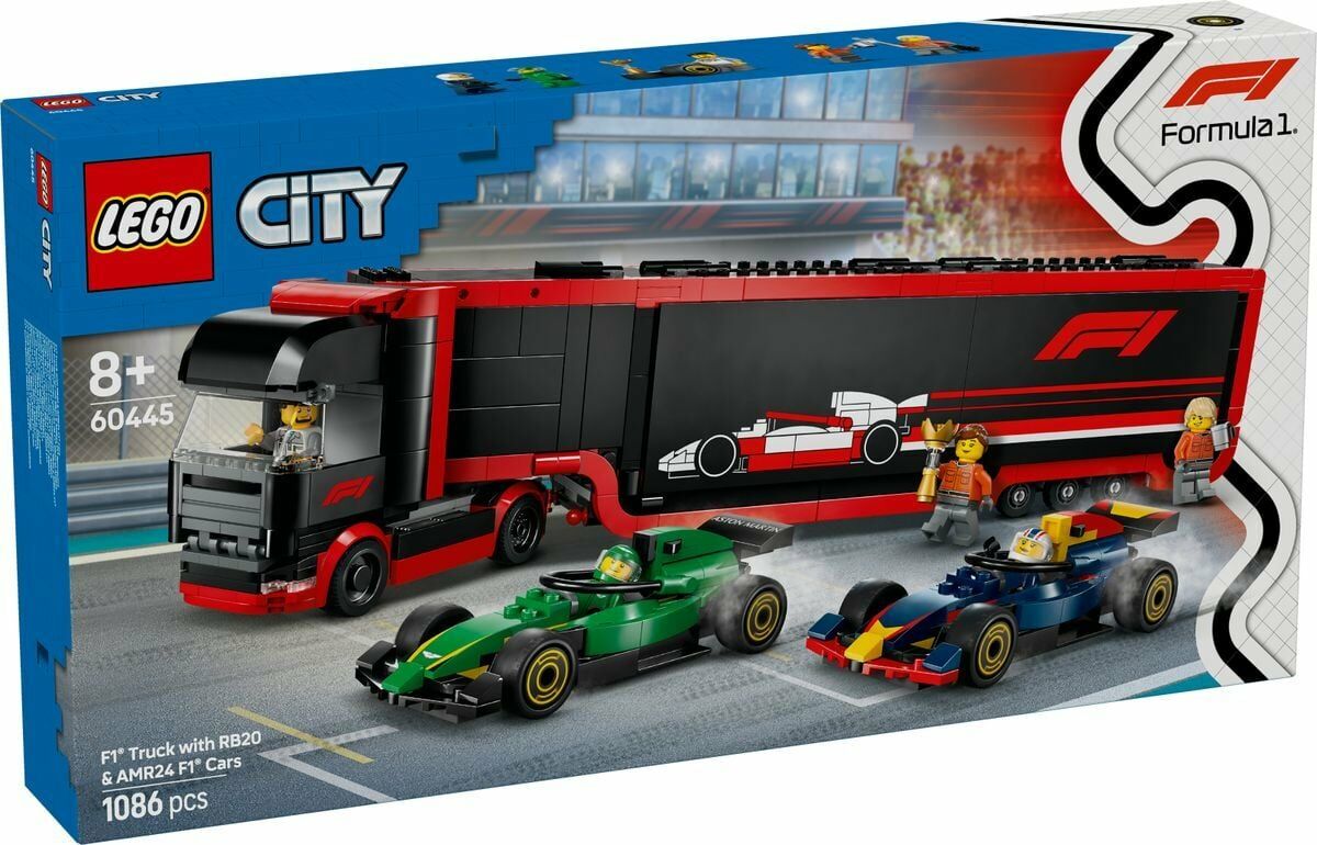 （預訂25年3月）LEGO® 60445 City : F1 Truck with RB20 & AMR24 F1 Cars