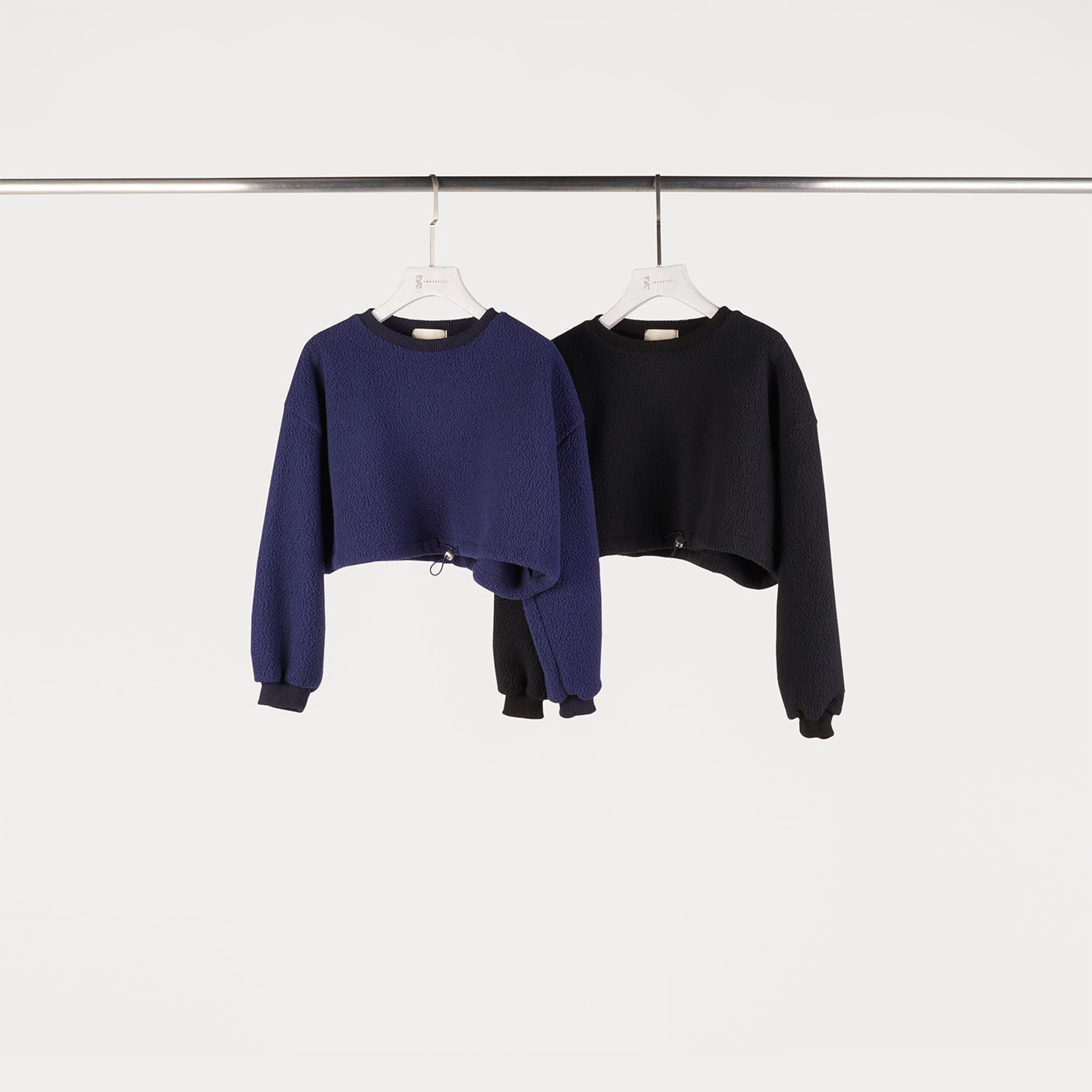 質感抽繩短版毛毛T | 2色