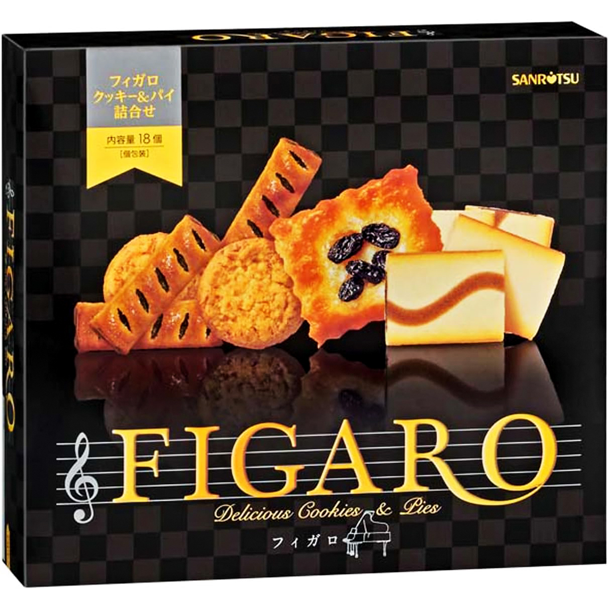 日本 三立製菓 FIGARO 費加洛 綜合餅乾 禮盒 18入