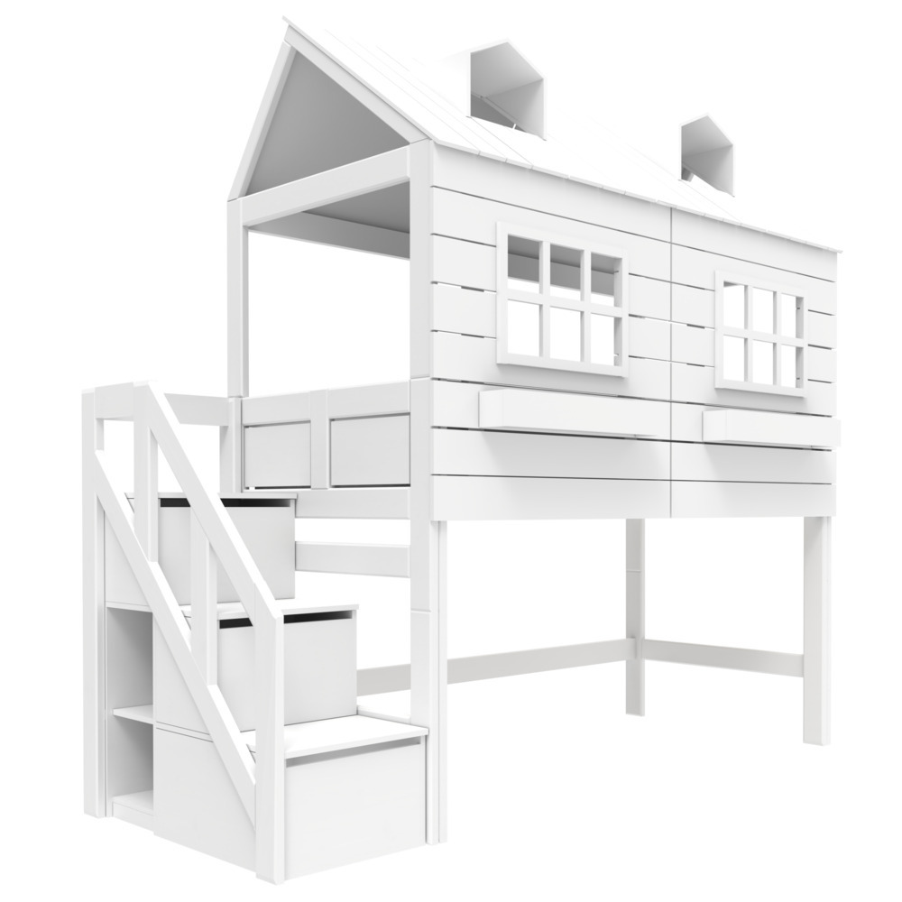Lifetime Lake House Bed on Semihigh with Staircase