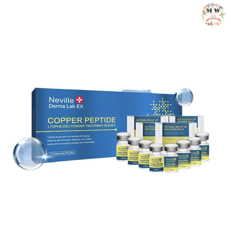 Neville Derma Lab EX 藍銅胜肽全能修復凍乾粉療程 (4次用療程)|極細份子藍銅胜肽凍乾粉|修複細胞去皺紋