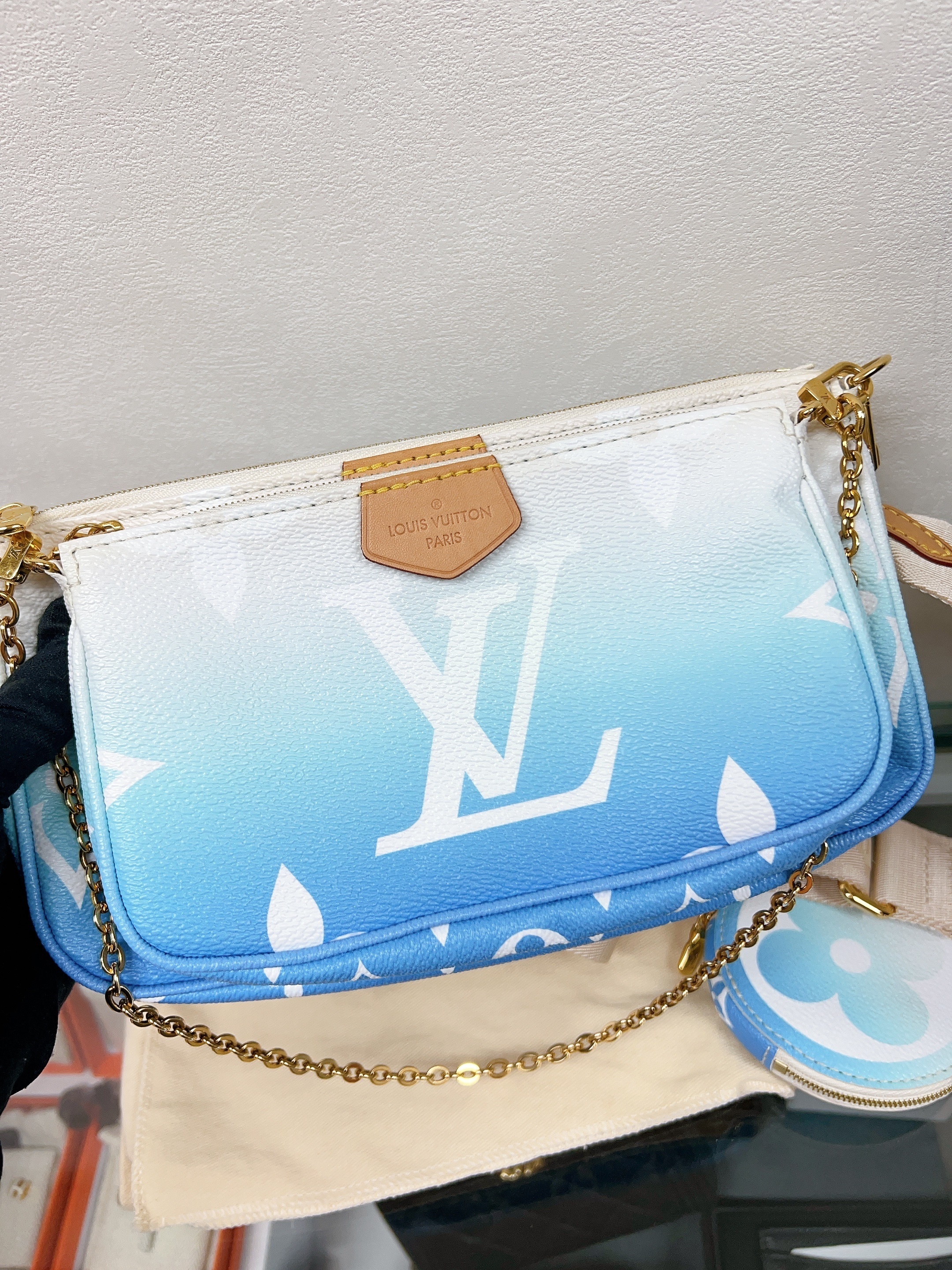 Lv multi pochette 五合一 by the pool (gradient blue)