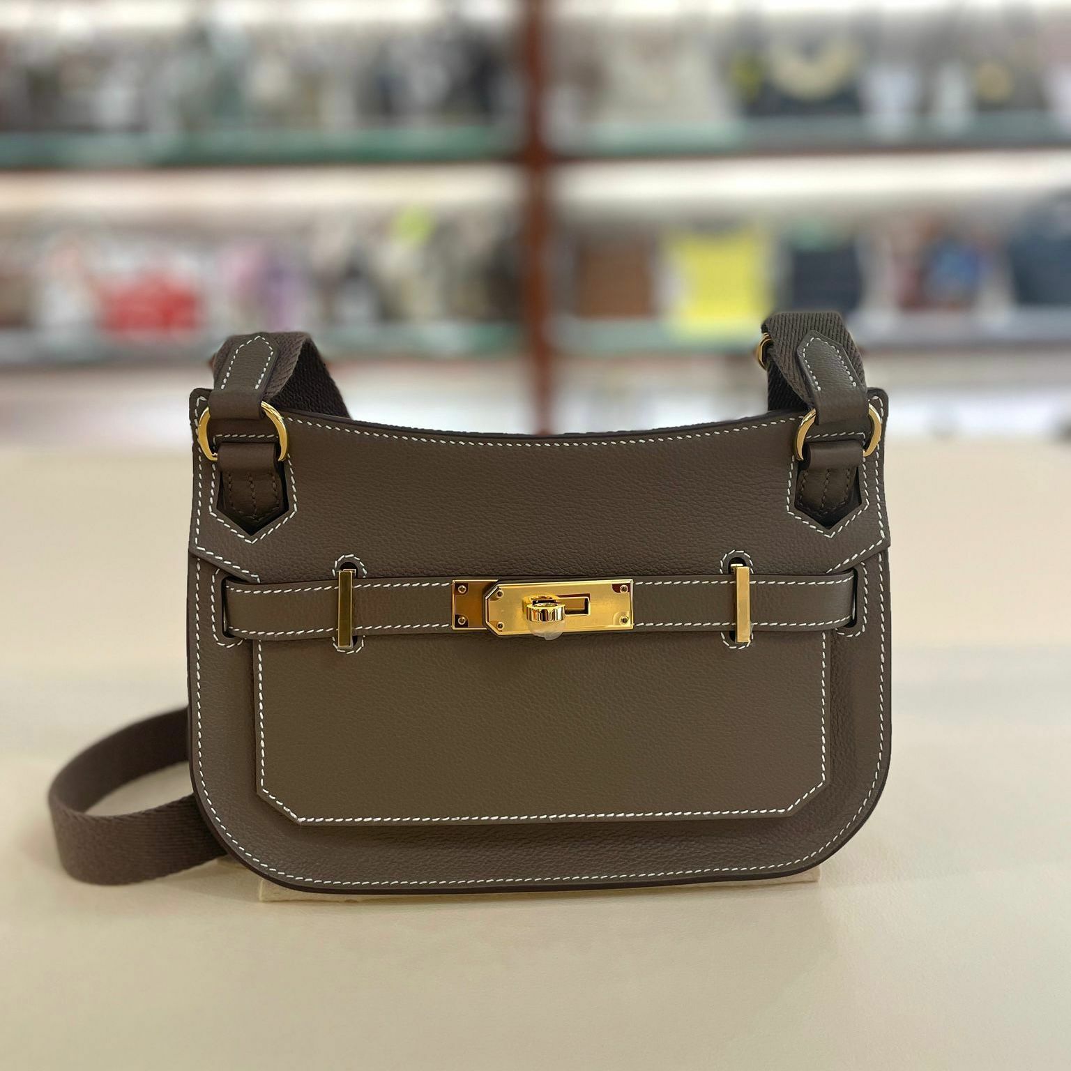 本週出位價!!! 全新 JYPSIERE MINI U刻, 大象灰金扣, ETOUPE PHW SWIFT皮, 吉普賽迷你包, #BRAND NEW #香榭站正品