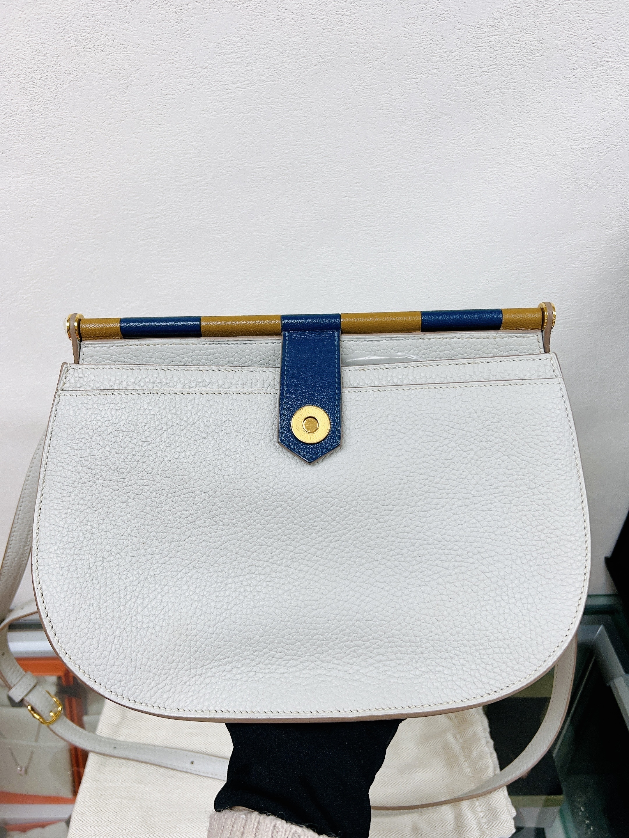 Hermes saut 25 (gris pale / stamp D)