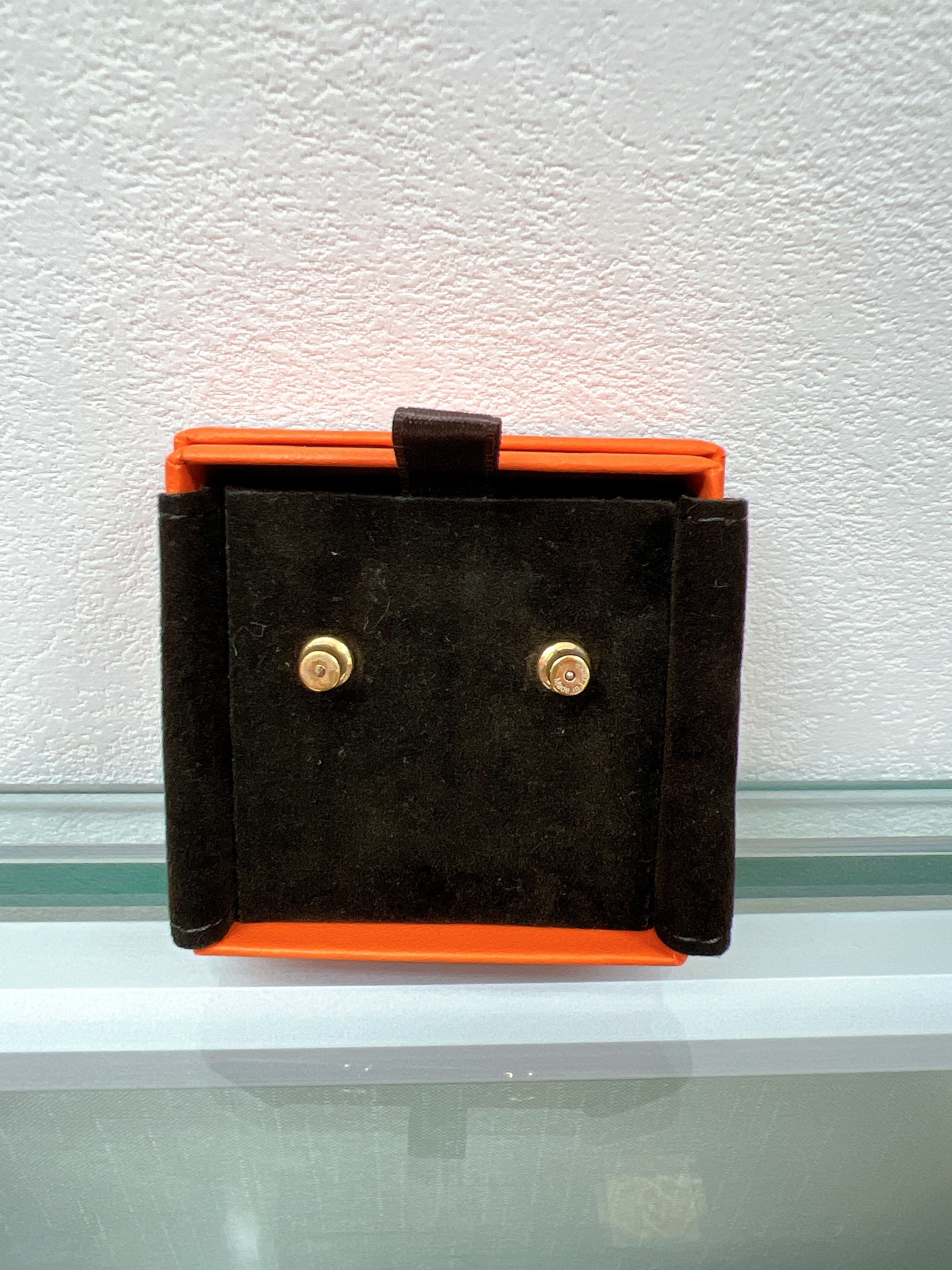 Hermes mini pop h earrings (orange/GHW)