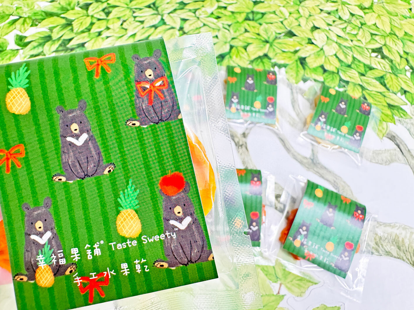 蝴蝶結熊小果乾-可愛包