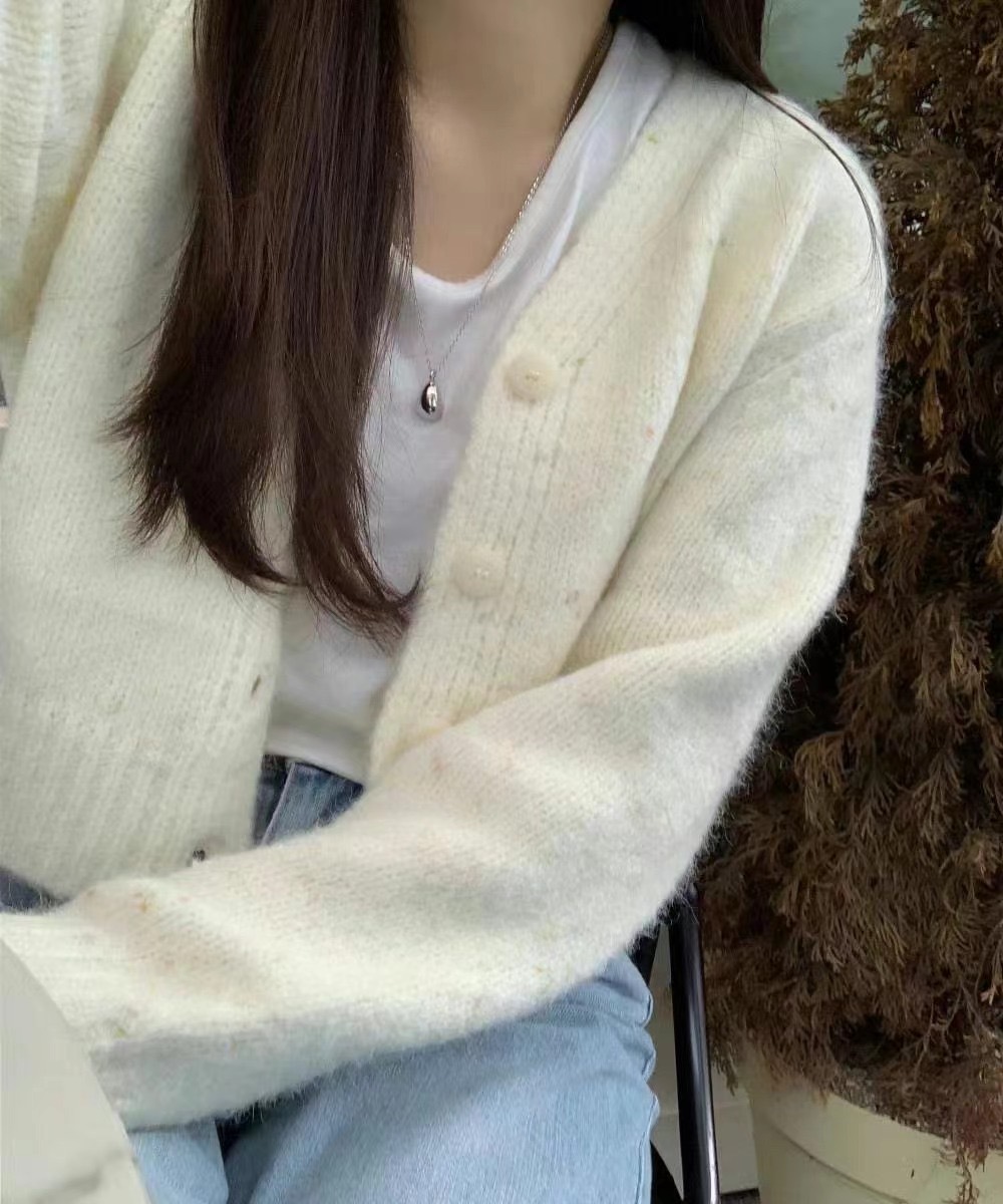 軟糯感! 混色奶油針織羊毛外套🧁