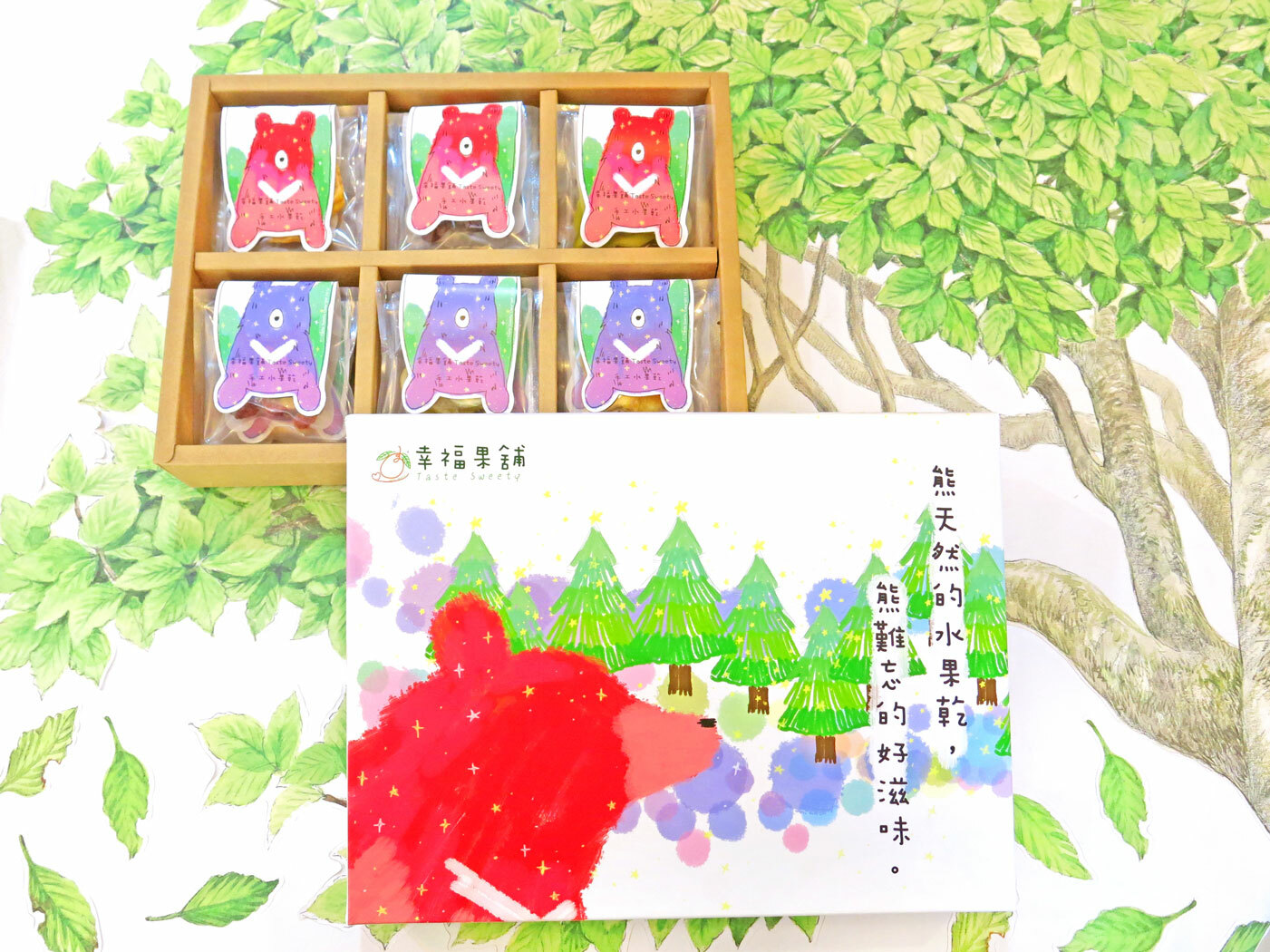 耶誕森林熊水果乾禮盒6格(12入/18入/24入)