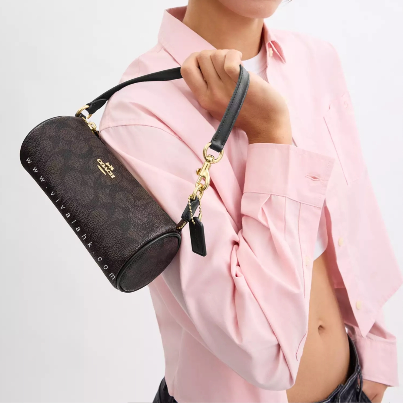 Coach - Nolita 筒型 手提+單肩袋 (C字暗花) (CW809)