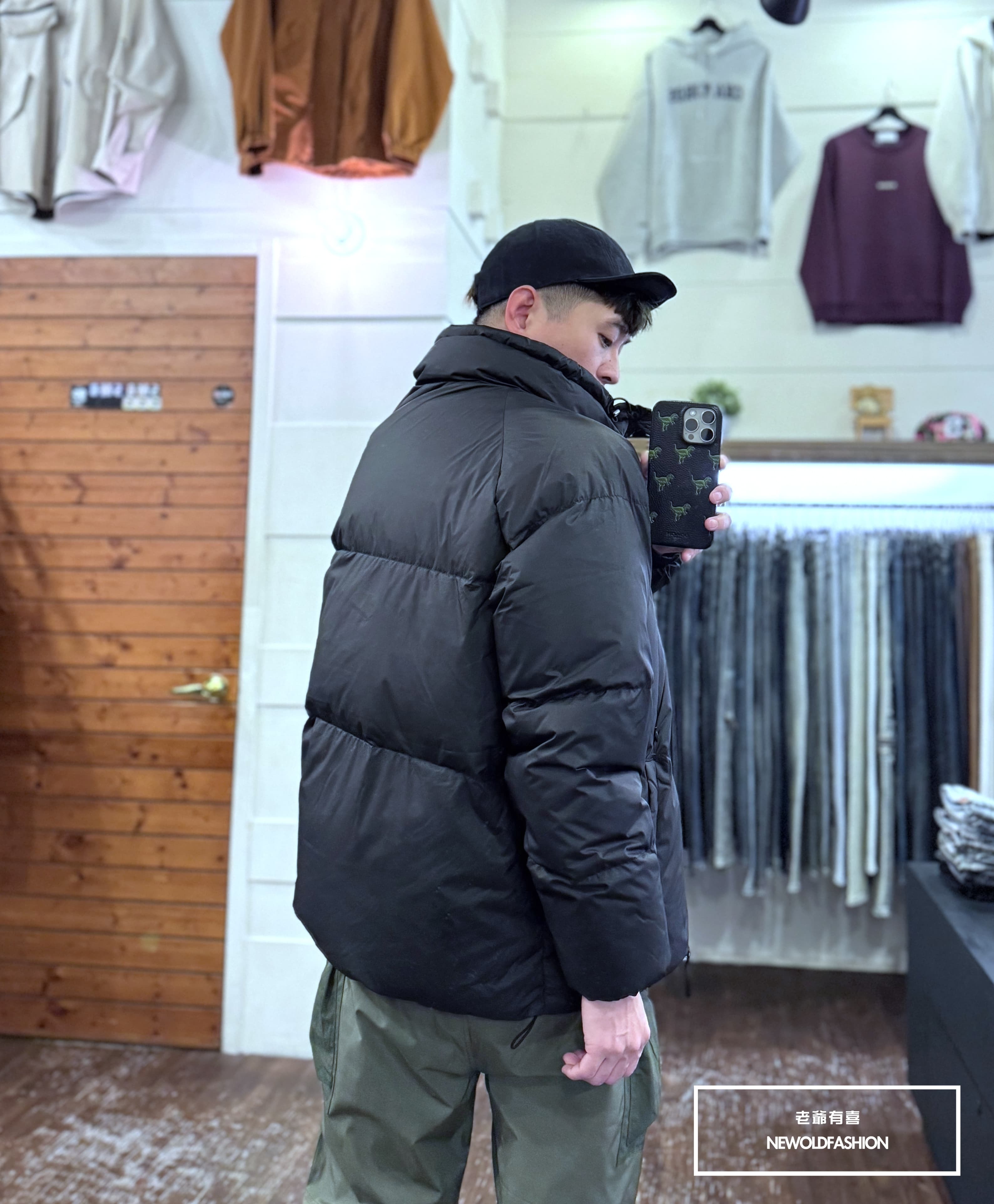 『新品上市』重磅多口袋素色防風防水羽絨外套-黑(NOF24115262)