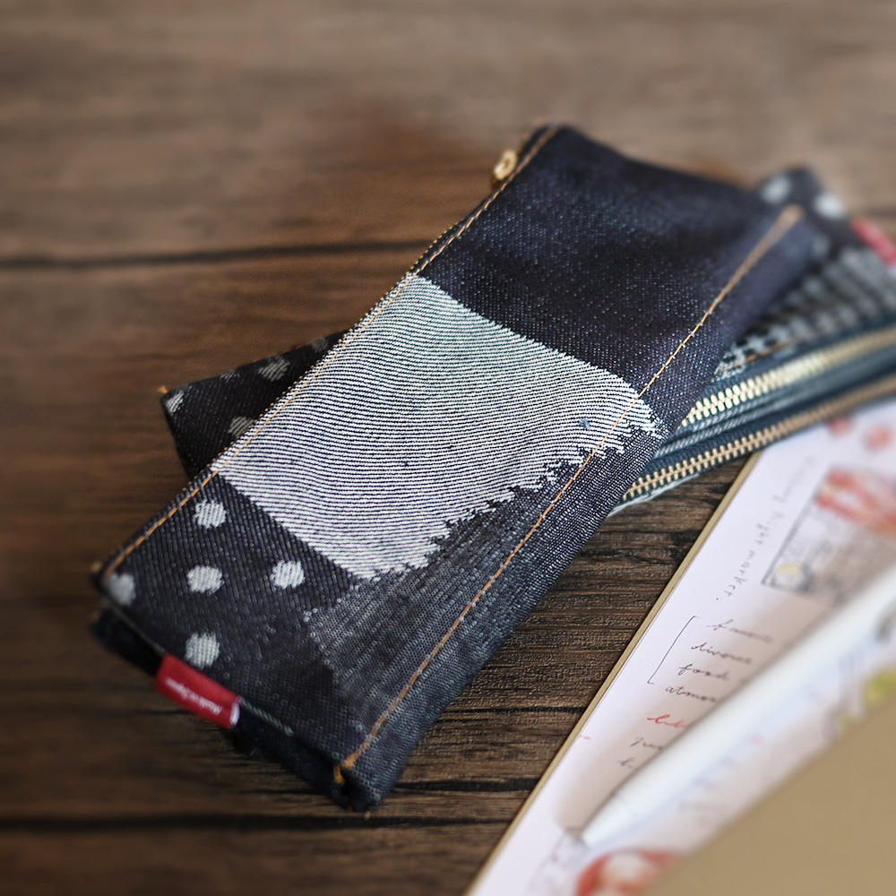 LUDDITE 岡山丹寧牛仔布 Bendy 攤平筆袋