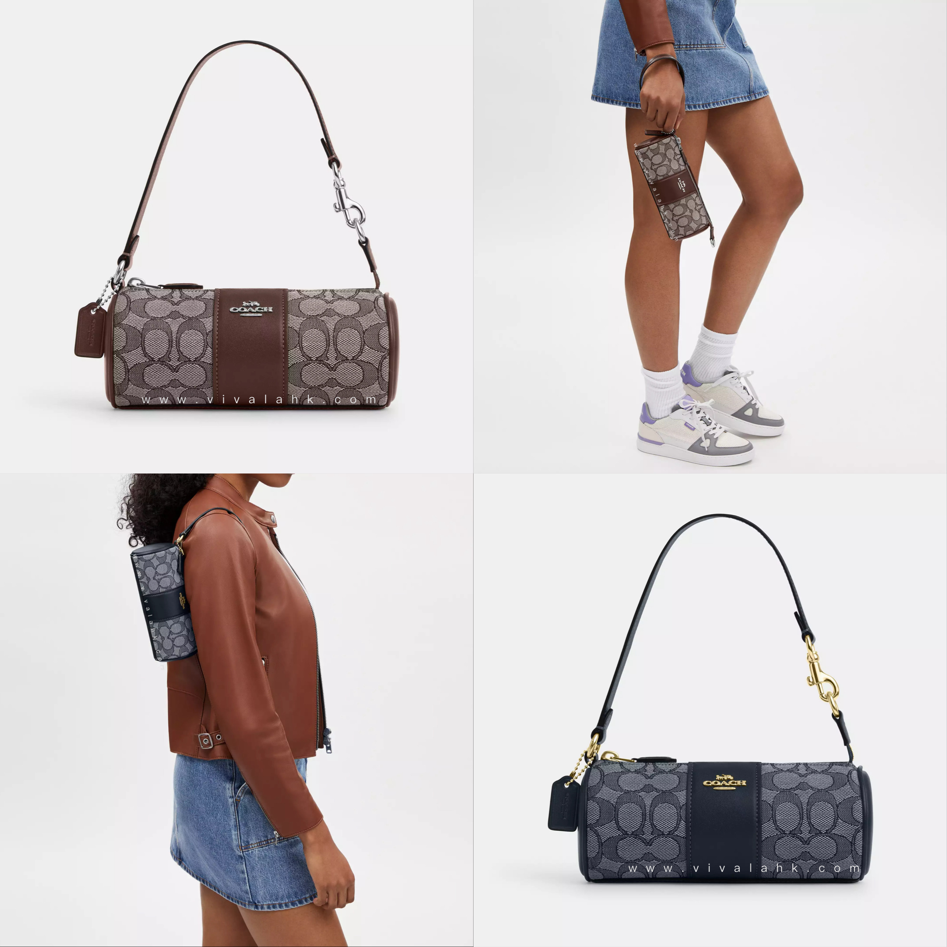 Coach - Nolita 筒型 手提+單肩袋 (布款暗花) (CW989)