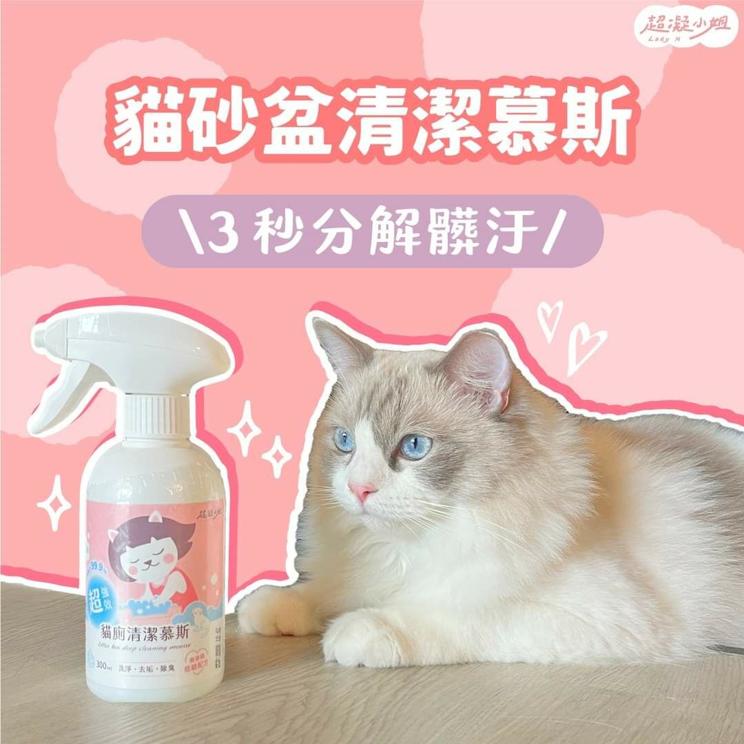 超凝小姐｜超強效貓廁清潔慕斯 300ml