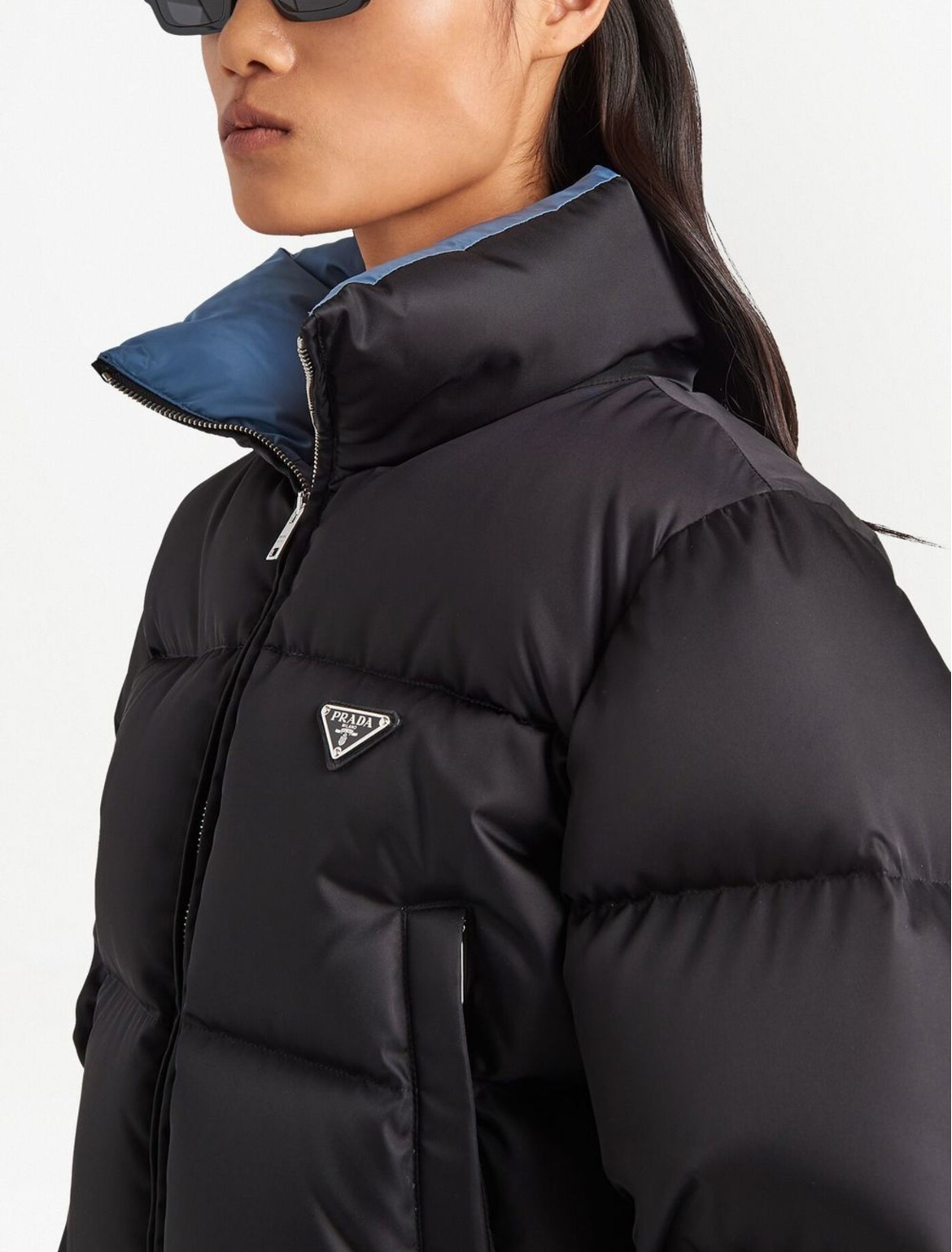 Prada re-nylon cropped down jacket Prada re-nylon cropped down jacket