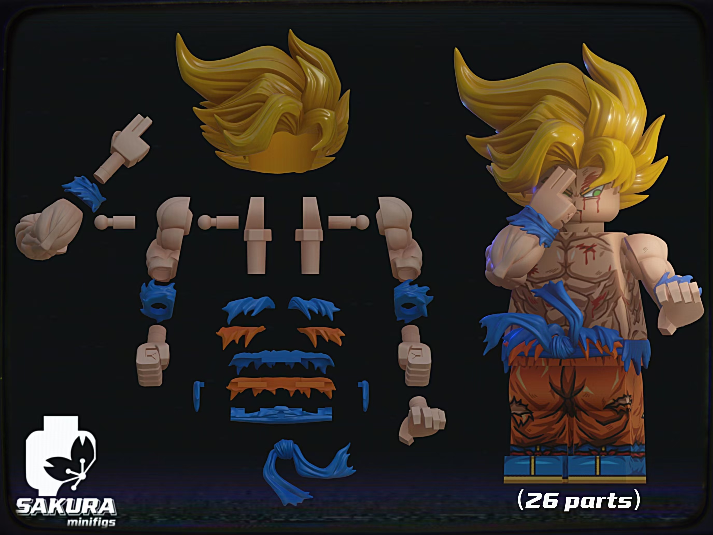 [Sakura Minifigs][In Stock] DRAGON BALL - Son Goku Set [UVprinted]