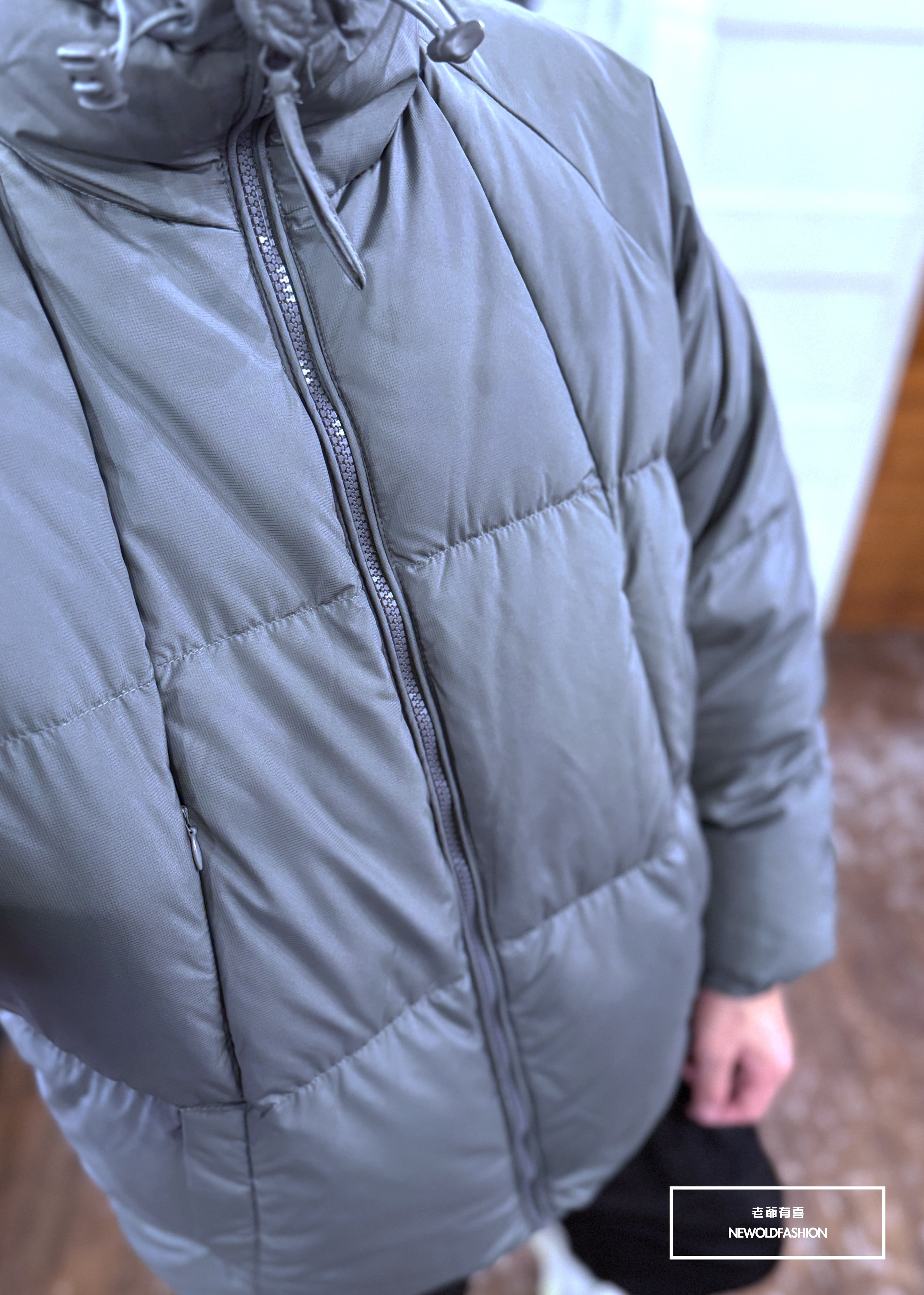 『新品上市』重磅多口袋素色防風防水羽絨外套-灰(NOF24115262)