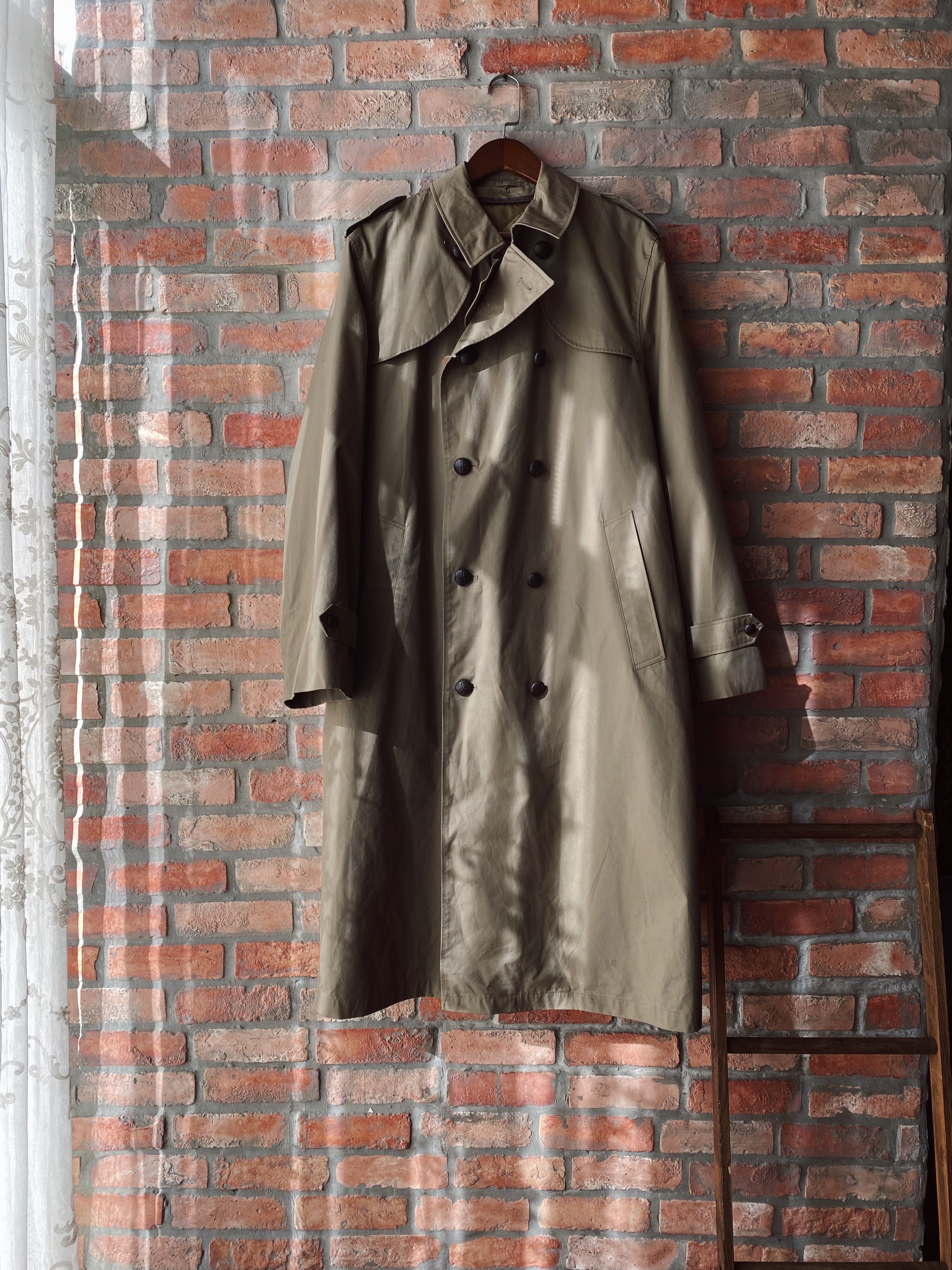 Dutch army Trench coat /荷蘭軍公發雙排扣大衣-附內裏