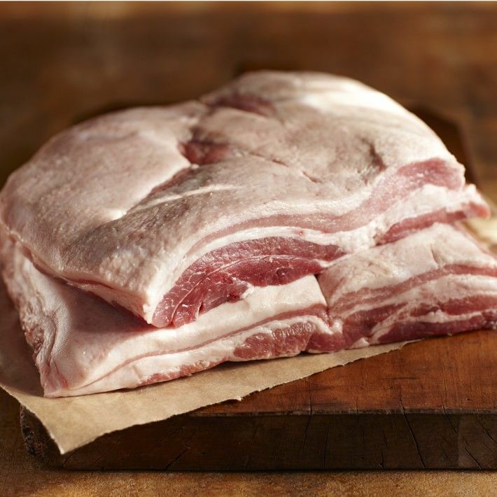 Irish Hampshire Pork Belly - Skin On (1kg) (Frozen)