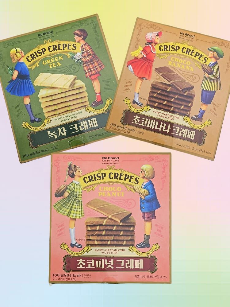 韓國 花生朱古力/香蕉朱古力/綠茶味夾心可麗餅（K11 BR439）