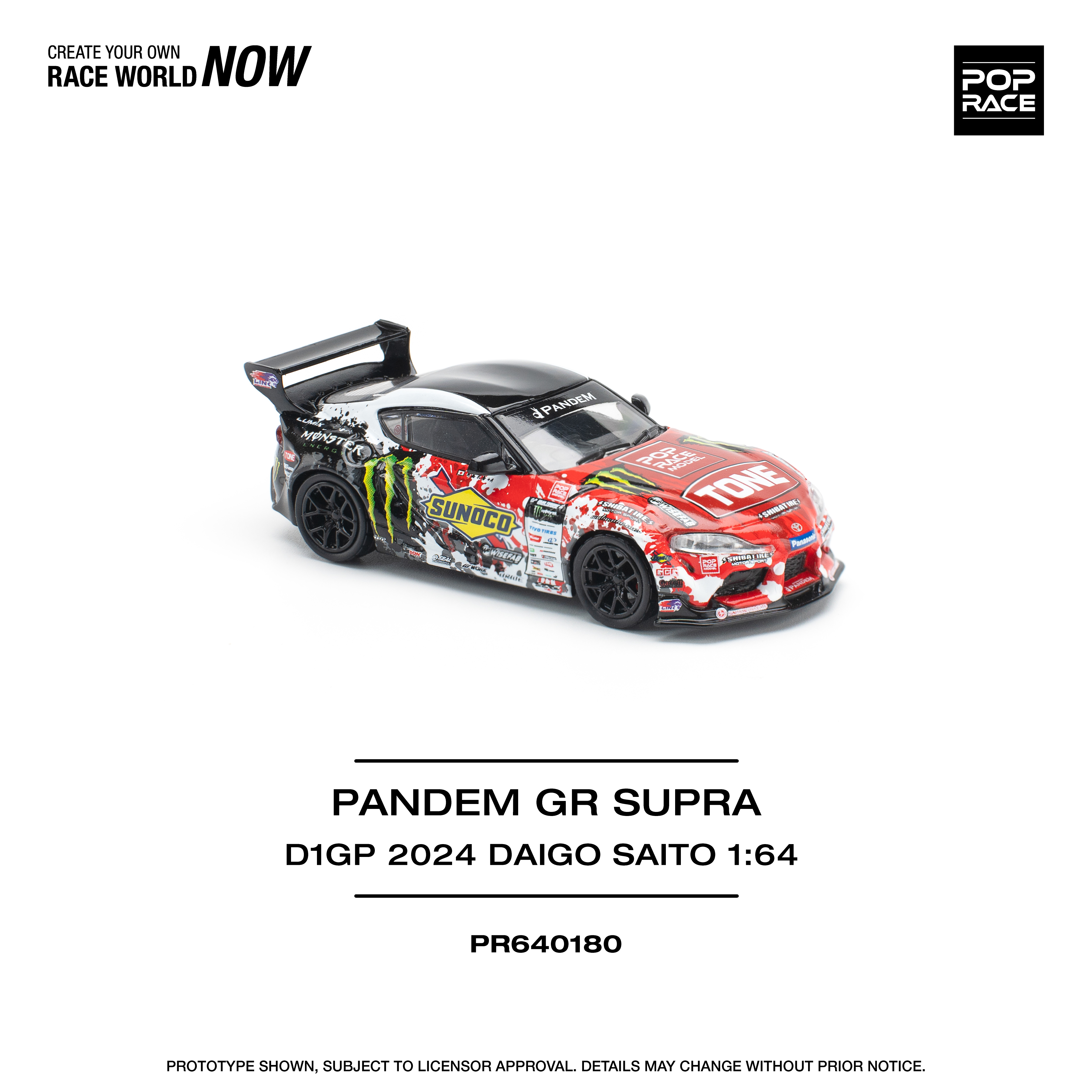 【預訂】Pop Race Pandem GR Supra D1GP 2024 Daigo Saito