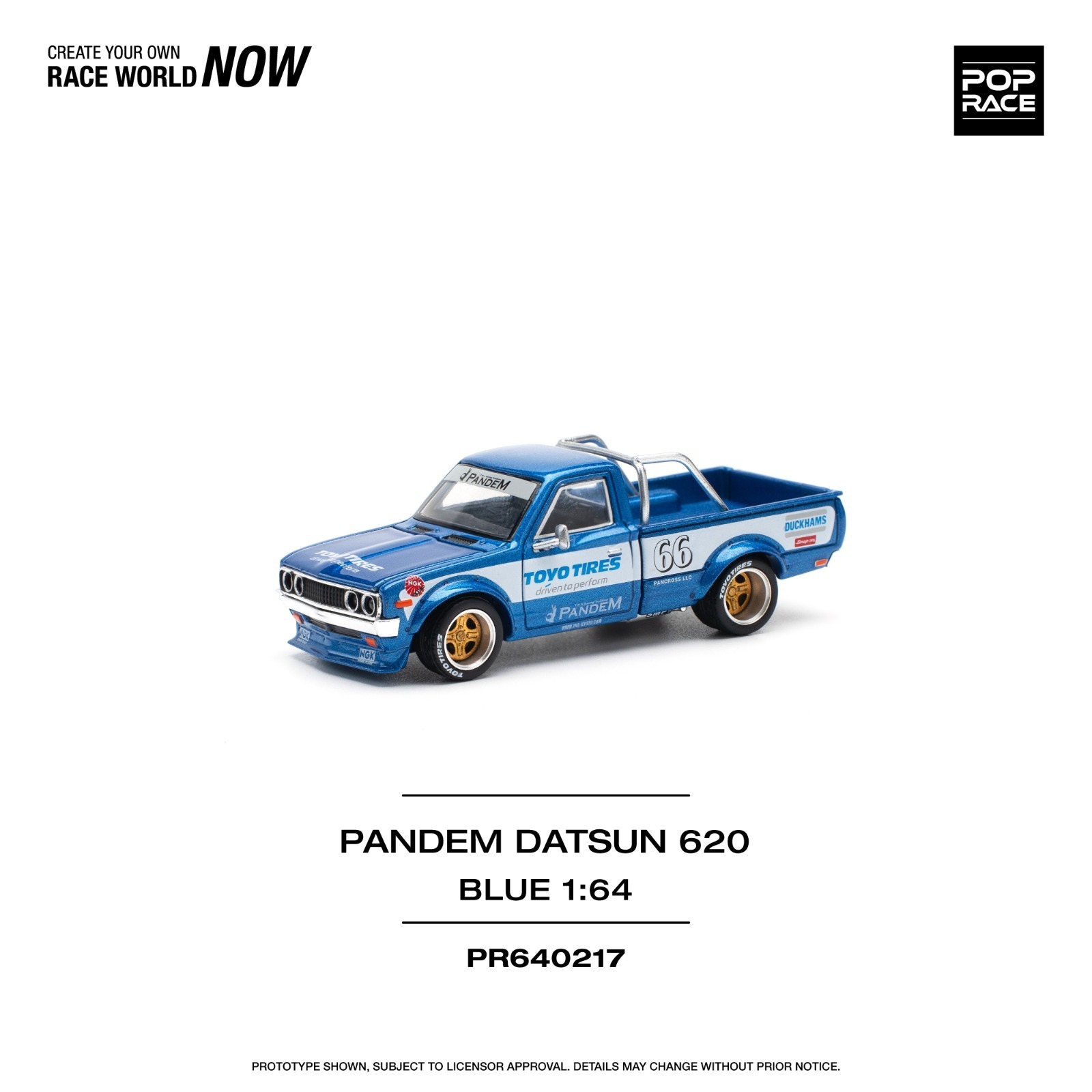 【預訂】Pop Race Pandem Datsun 620 Blue New Tooling