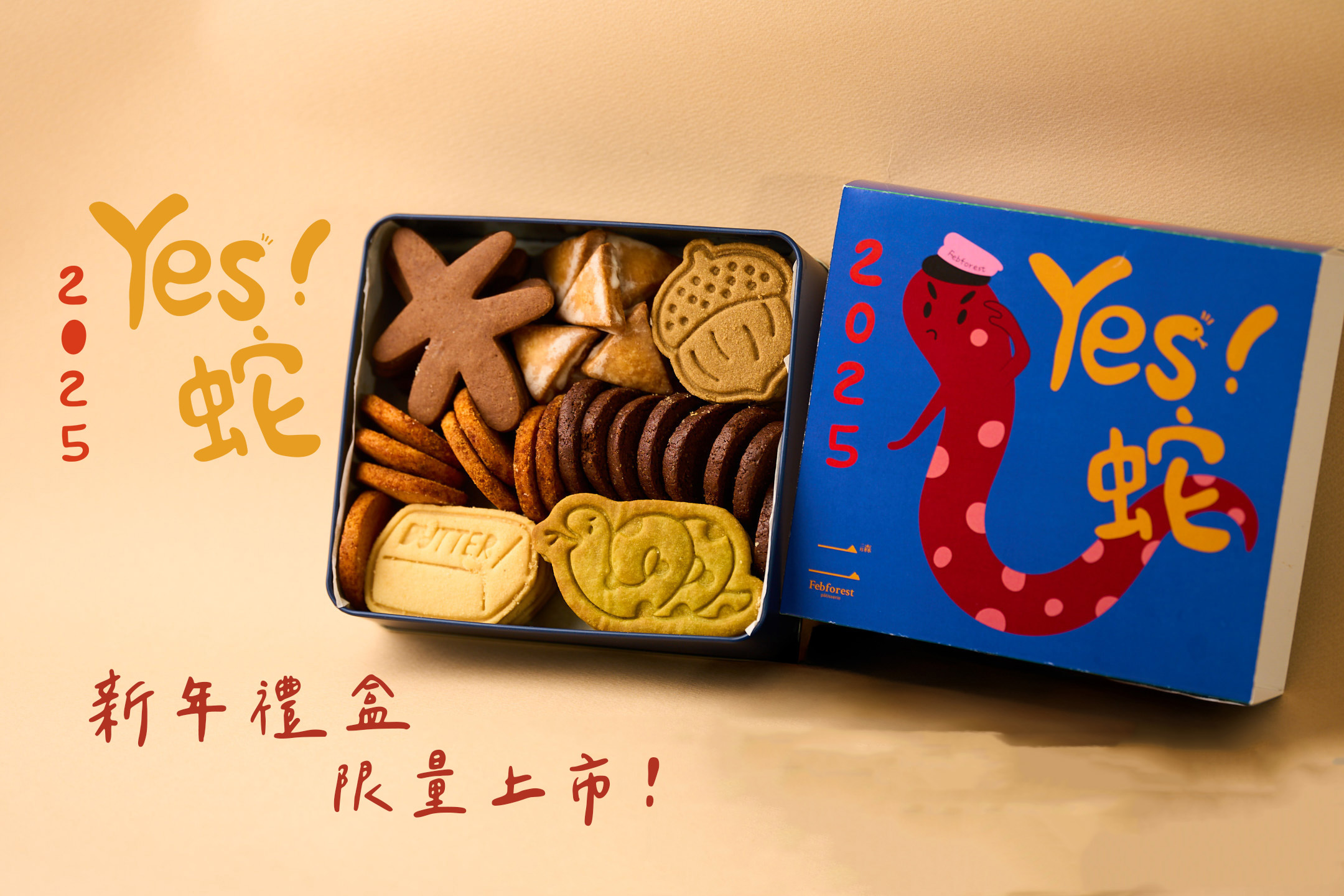 新年禮盒,伴手禮盒,2025新年禮盒,蛇年禮盒,鐵盒餅乾