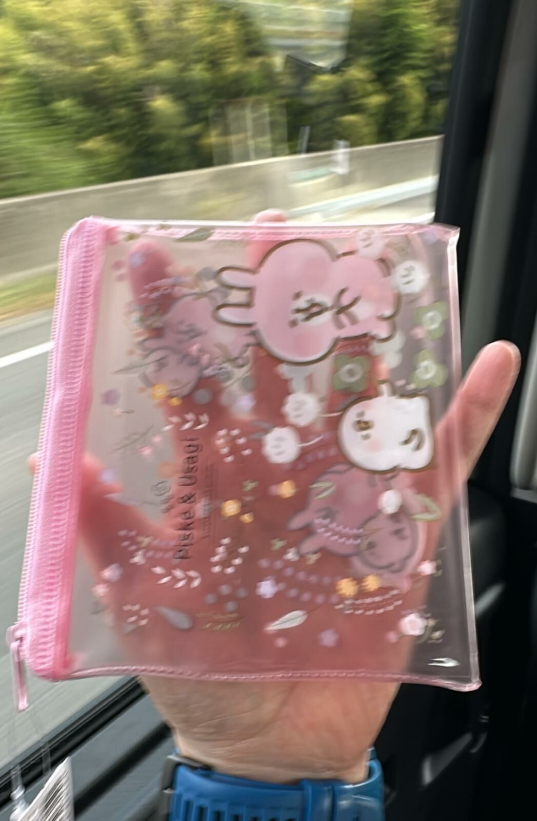 日本!! 粉紅色小拉鏈包