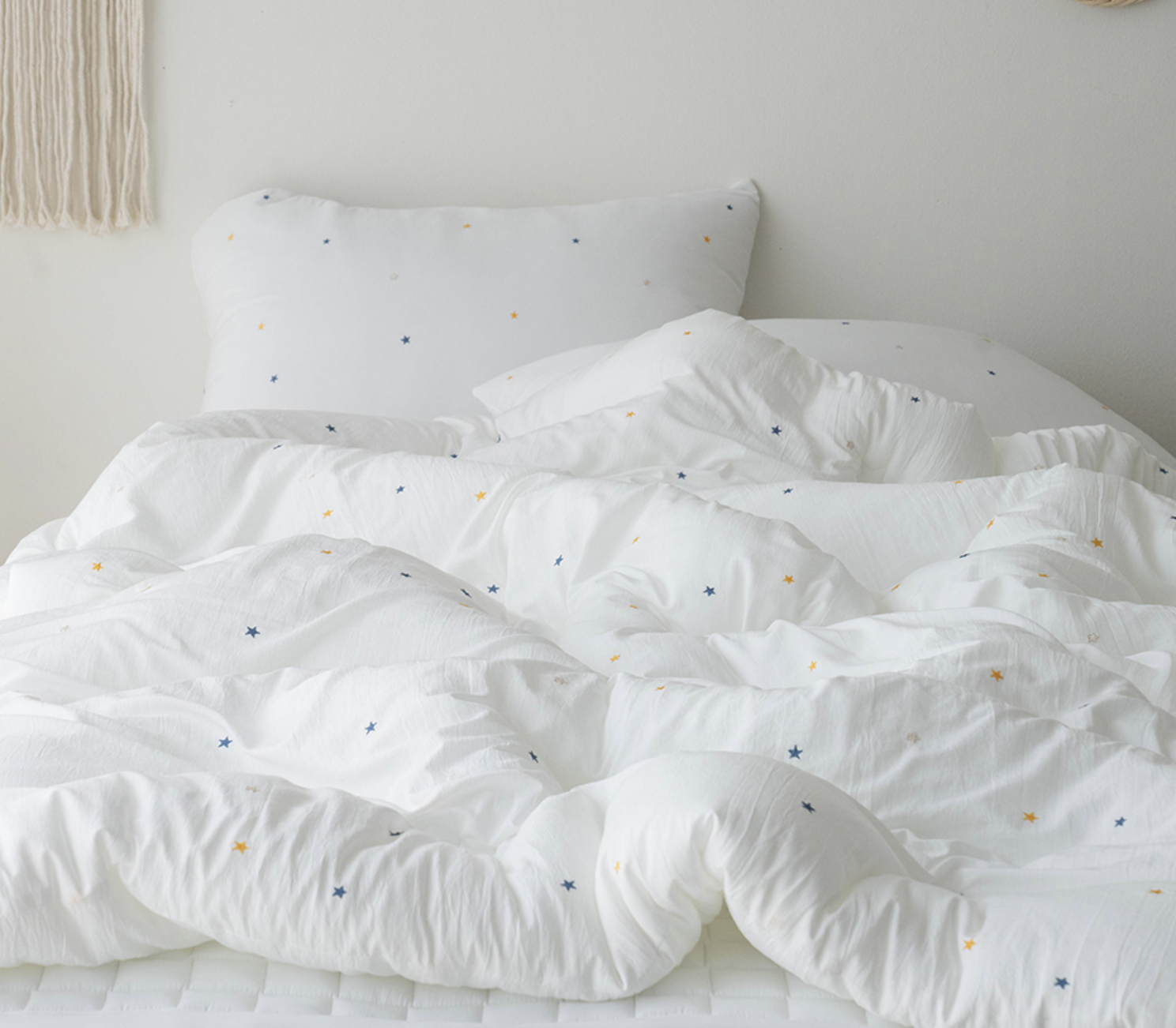 韓國連線 冬季星星圖案莫代爾枕套（清貨價貨品，不設退換）（K11 BR449）