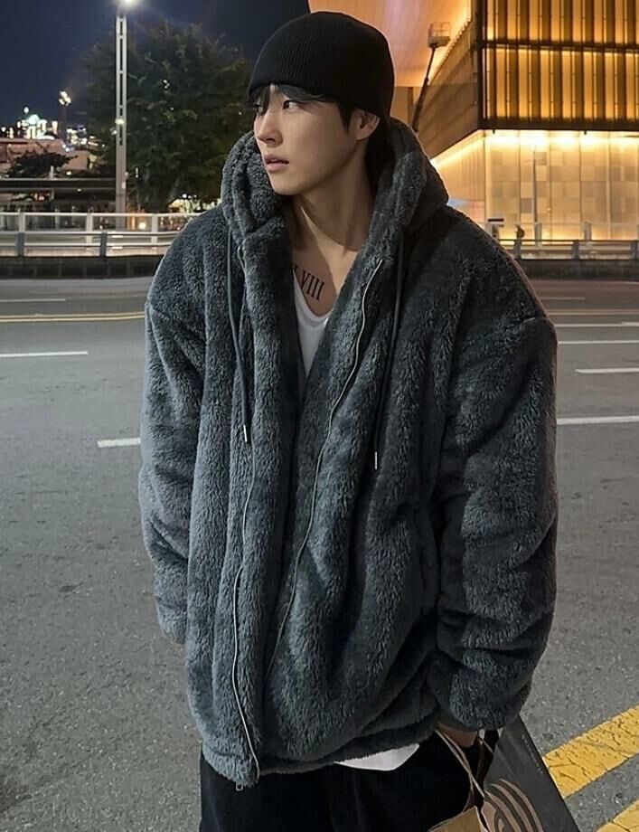 連帽拉鍊毛毛褸(薄夾棉) JK2237