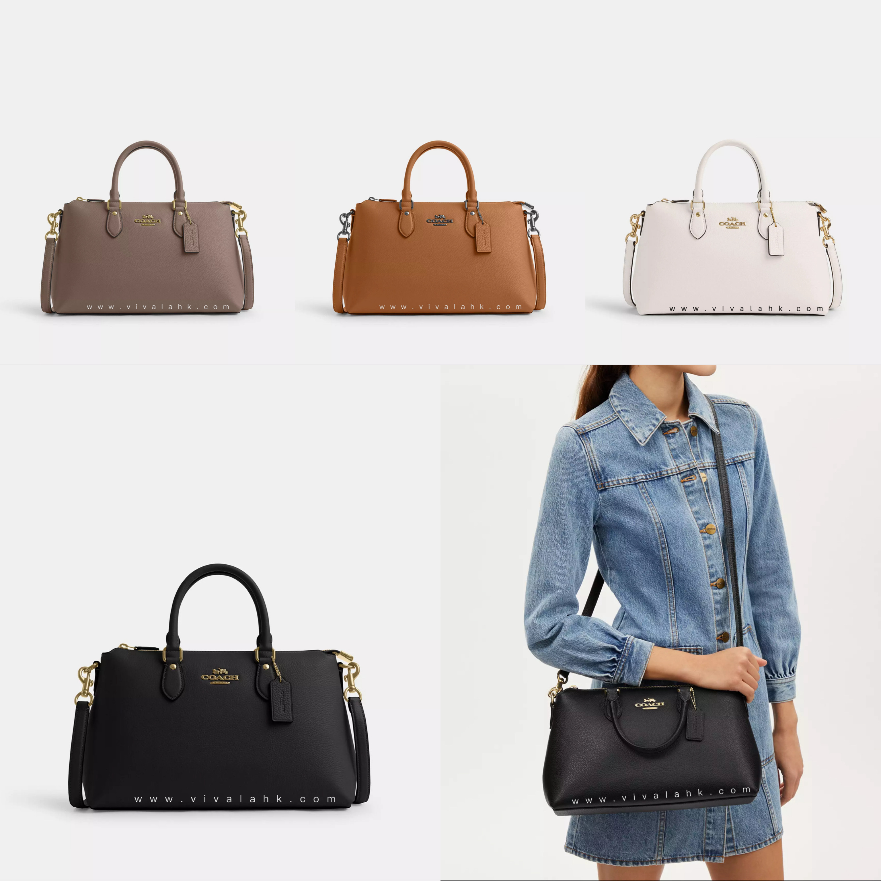 Coach - Georgia Satchel Bag (荔枝皮 ) (CR156)