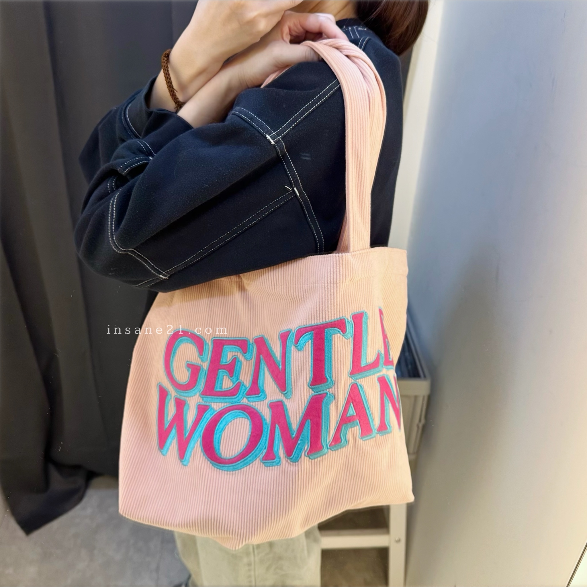 泰國 GENTLE WOMAN 燈芯絨 肩背包 手提包