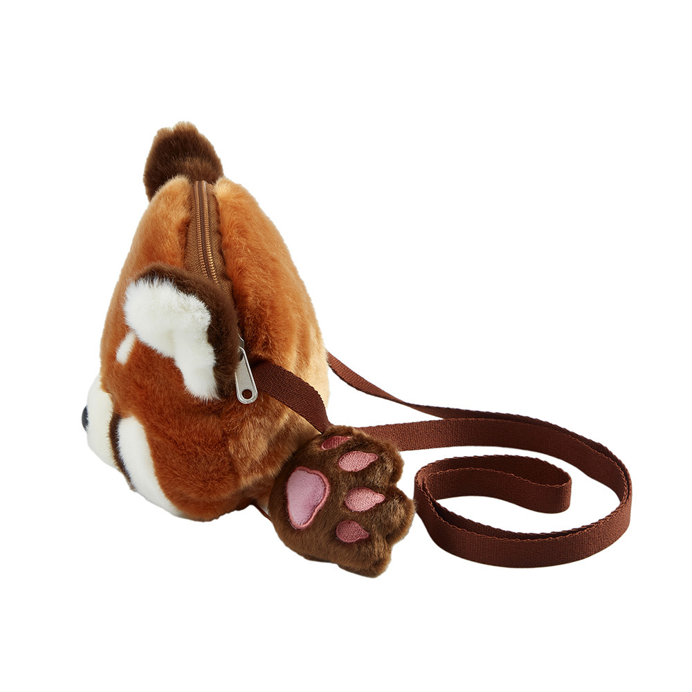Red Panda Plush Crossbody Bag