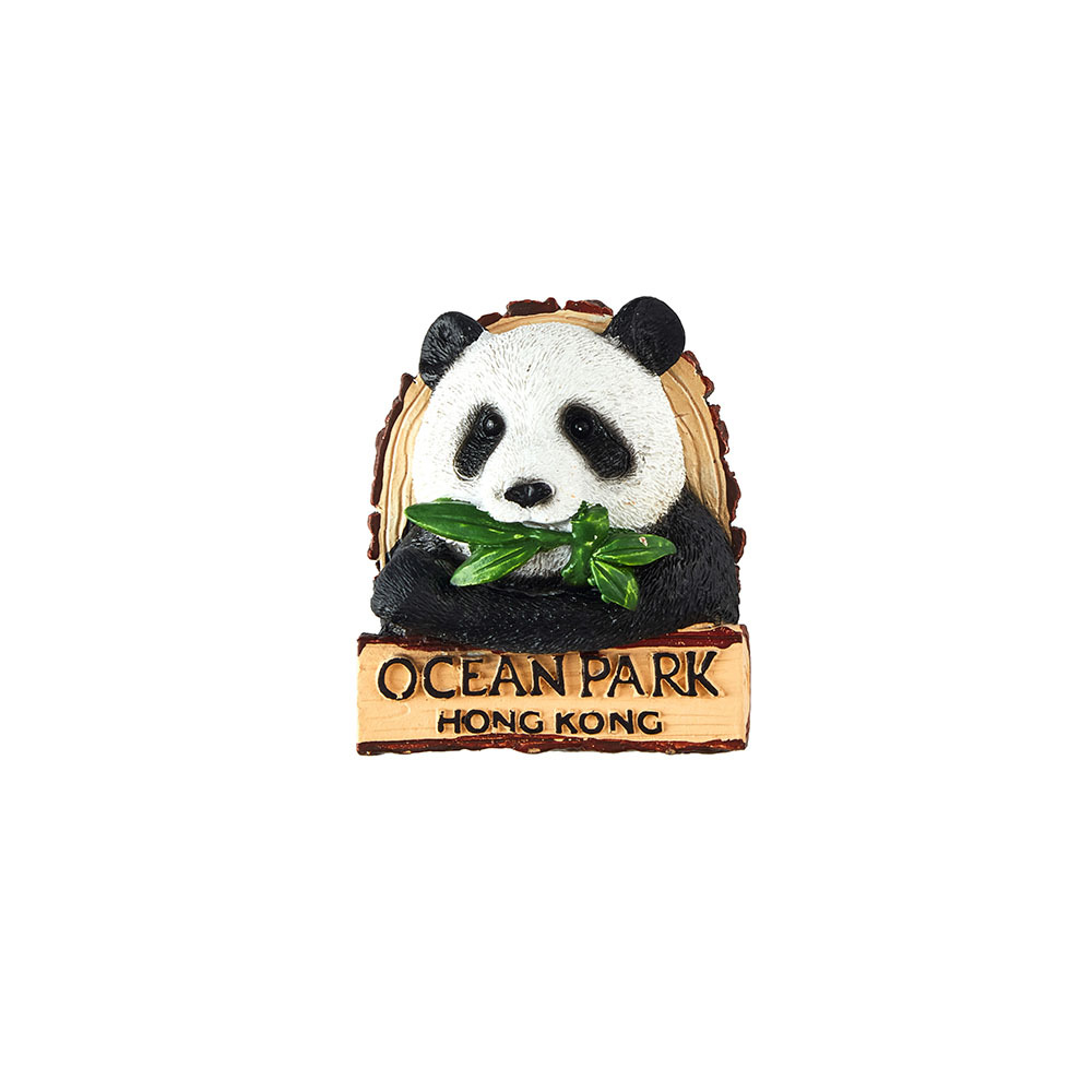 Panda Eating Bamboo Leaf Magnet