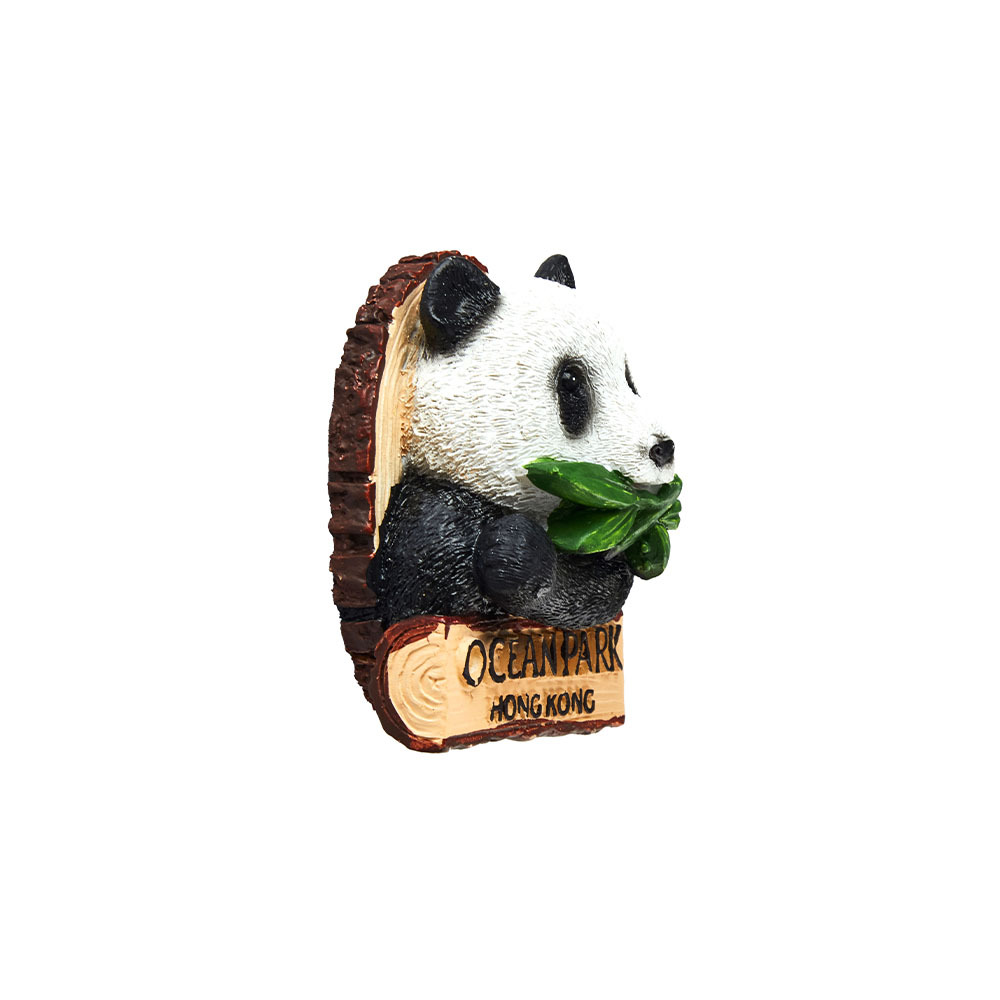 Panda Eating Bamboo Leaf Magnet