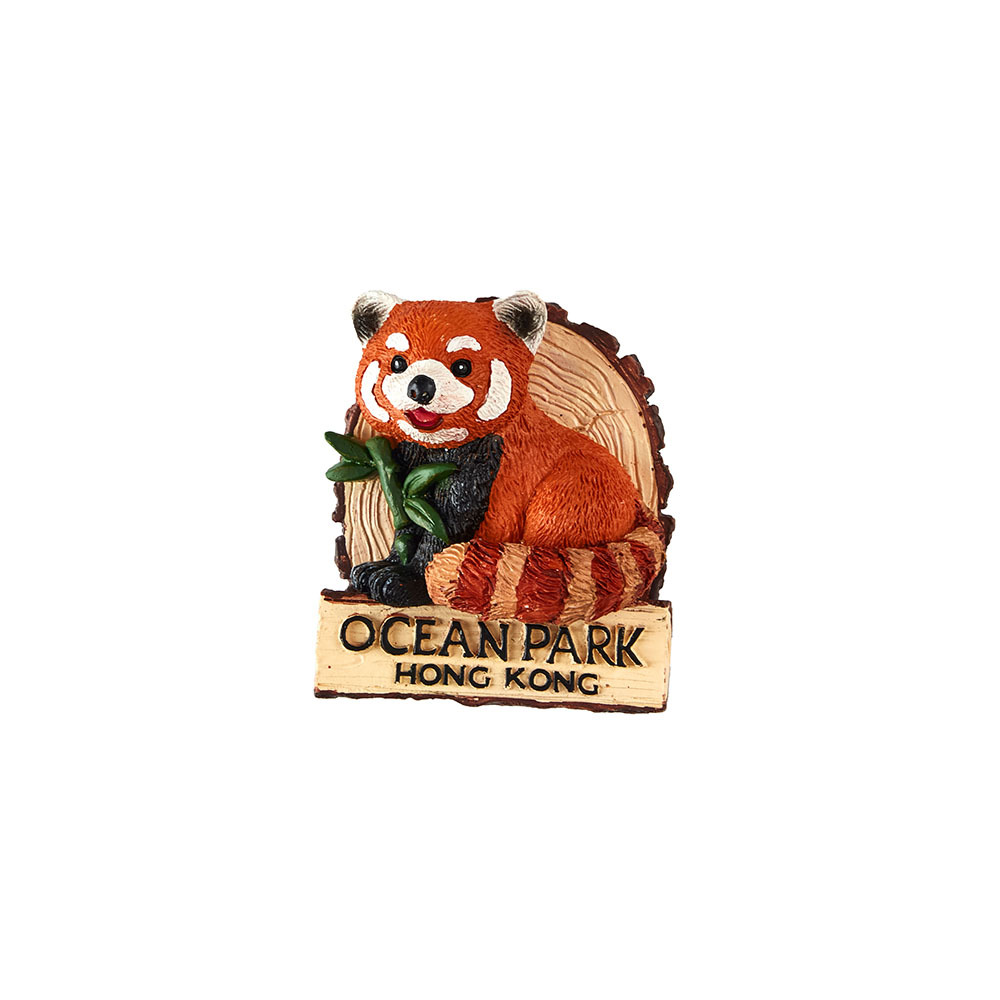 Red Panda Eating Bamboo Leaf Magnet