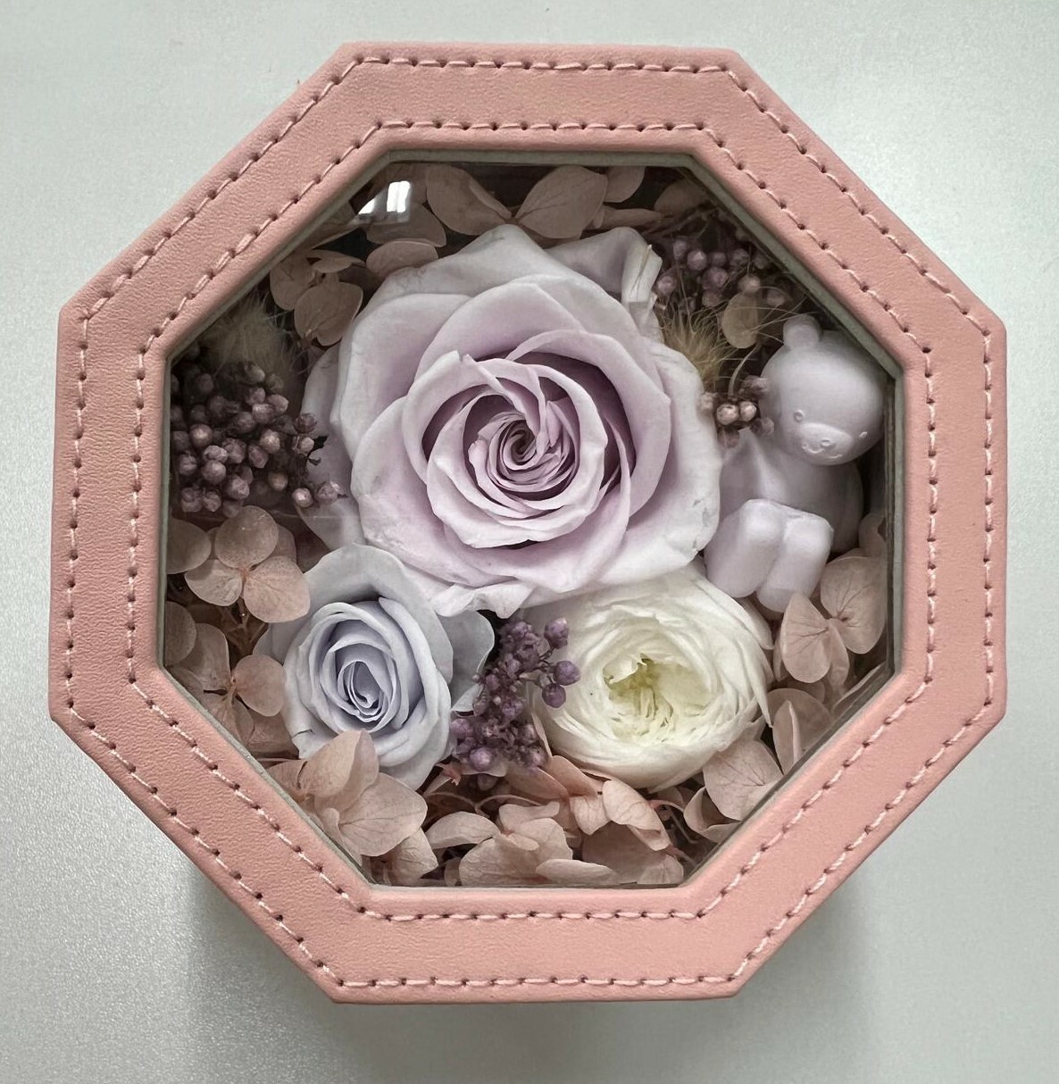 永生花六角形禮盒