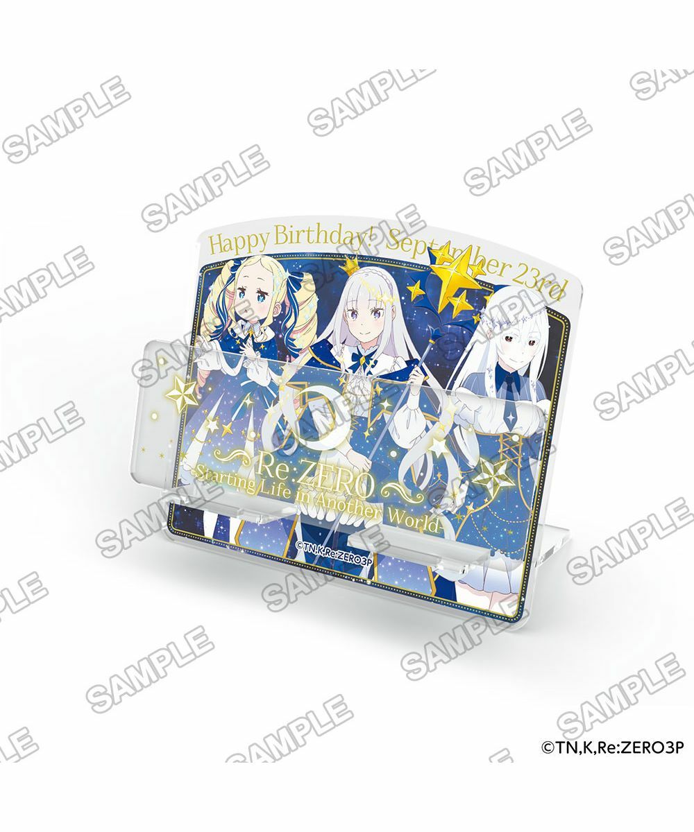 預購-「Re:從零開始的異世界生活」 Re:從零開始愛蜜莉雅的誕生日生活2024ver. 壓克力多功能立牌【日本進口精品】