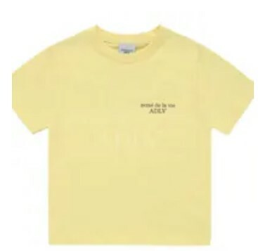 [S] ADLV KIDS BASIC LOGO SHORT SLEEVE T-SHIRT,LIGHT YELLOW, 24FW-TP-SS-KD-KBS (SAV362)
