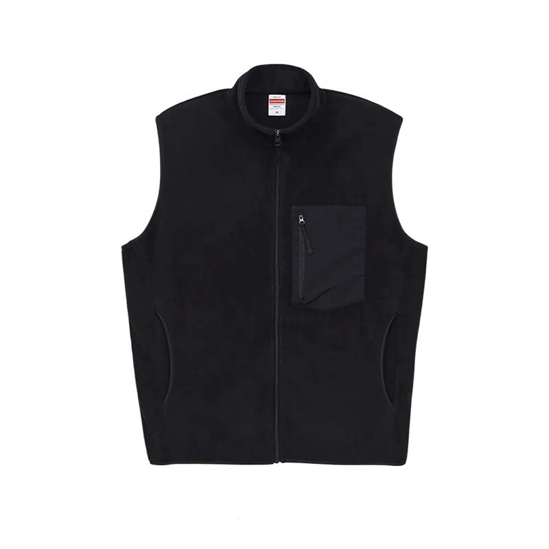 United Athle UA 超細搖粒絨全拉鍊背心（單層）黑色 3709901-002 [台灣現貨]