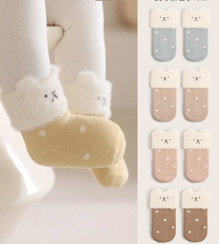 保暖加絨加厚小耳朵襪