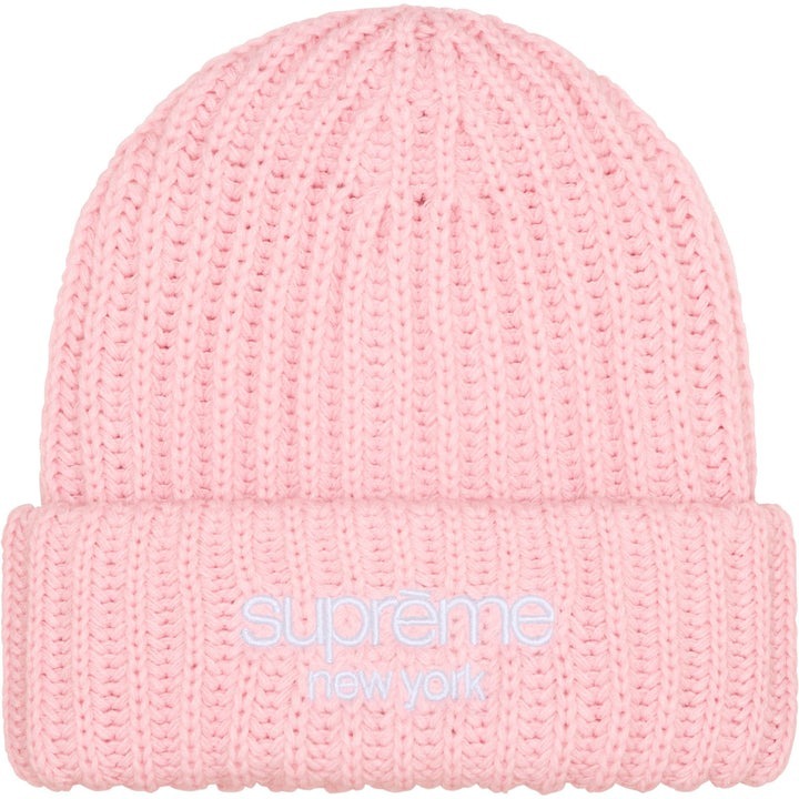 現貨┃Supreme 24FW Classic Logo Chunky Ribbed Beanie 刺繡毛帽