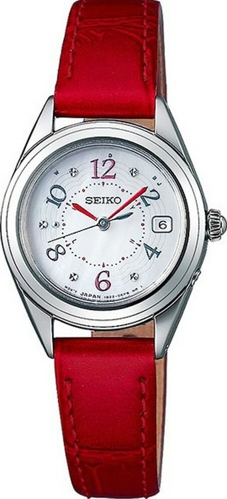 萬年鐘錶 - SEIKO  精工錶 LUKIA  珍珠貝殼面盤太陽能電波女錶 SWFH079J /  1B22-0CD0R  錶徑 25MM