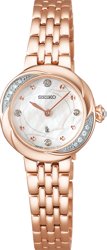 萬年鐘錶 - SEIKO  LUKIA系列 花瓣形錶殼玫瑰金優雅不鏽鋼女錶   SSWA004J / 4N30-00V0K  錶徑23MM
