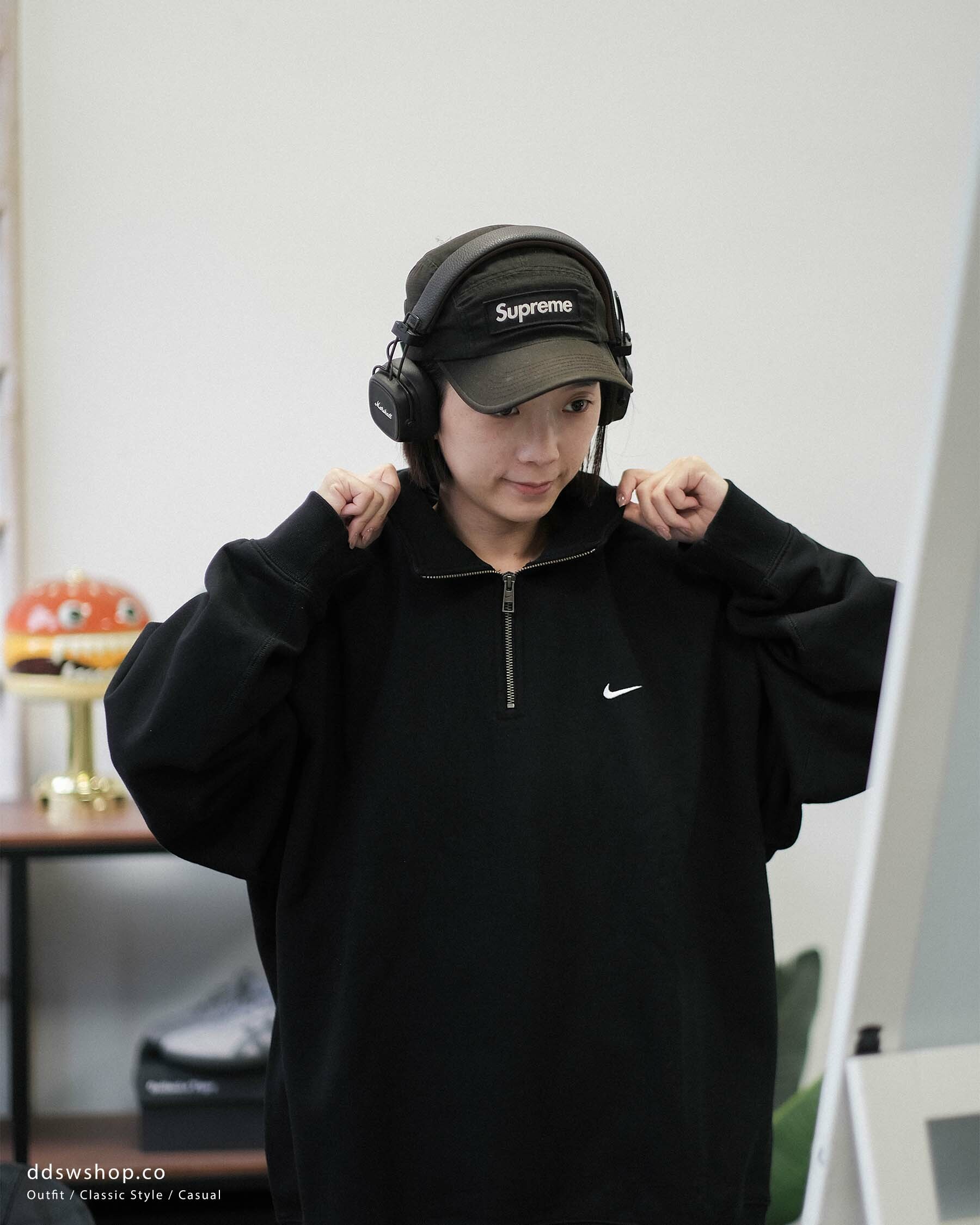 "調貨" NIKE SOLO Swoosh 半開襟拉鍊 長袖 三色